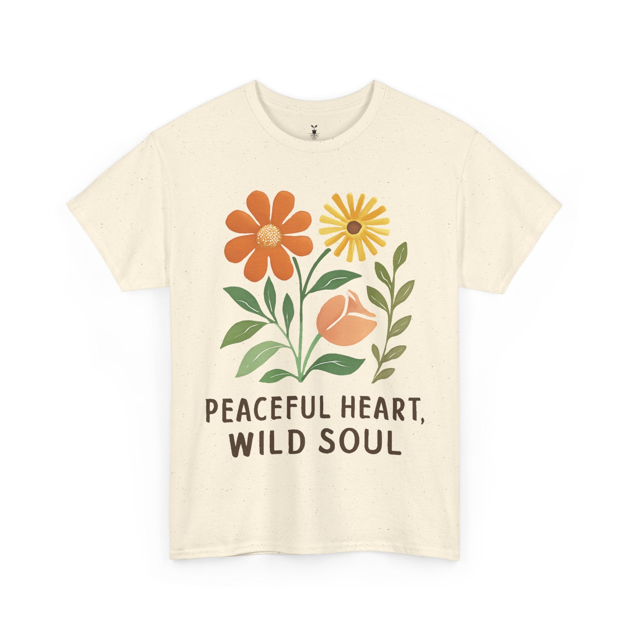 Boho Aesthetic Floral  Peaceful Heart Wild Soul T-SHirt