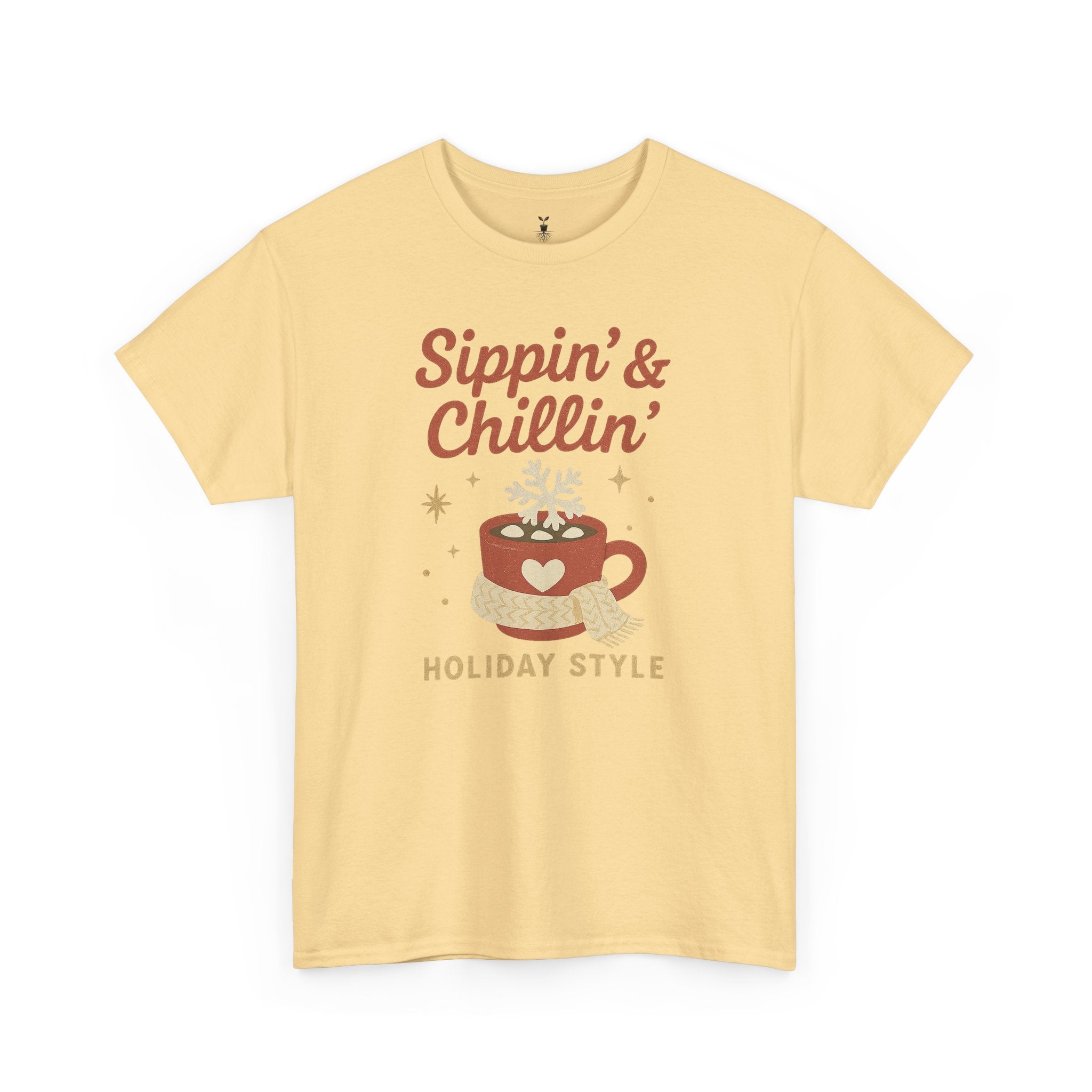Sippin and Chillin Mug with Snowflake Marshmallows Christmas T-Shirt