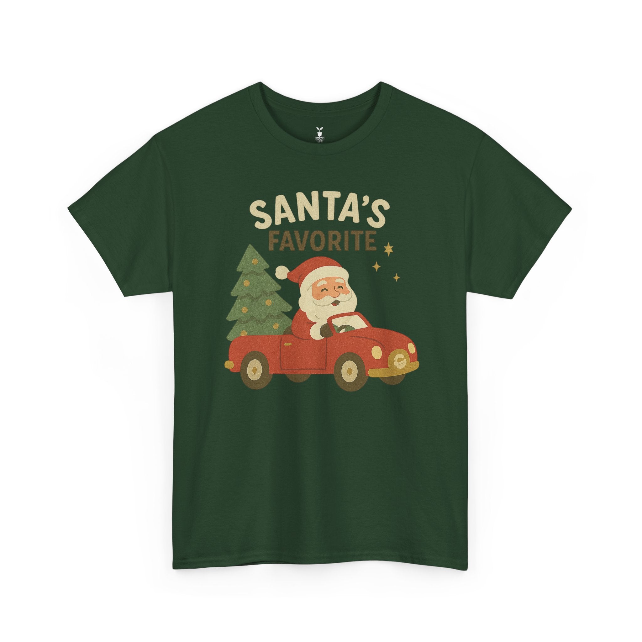 Santas Favorite Driving Red Car with Tree T-Shirt