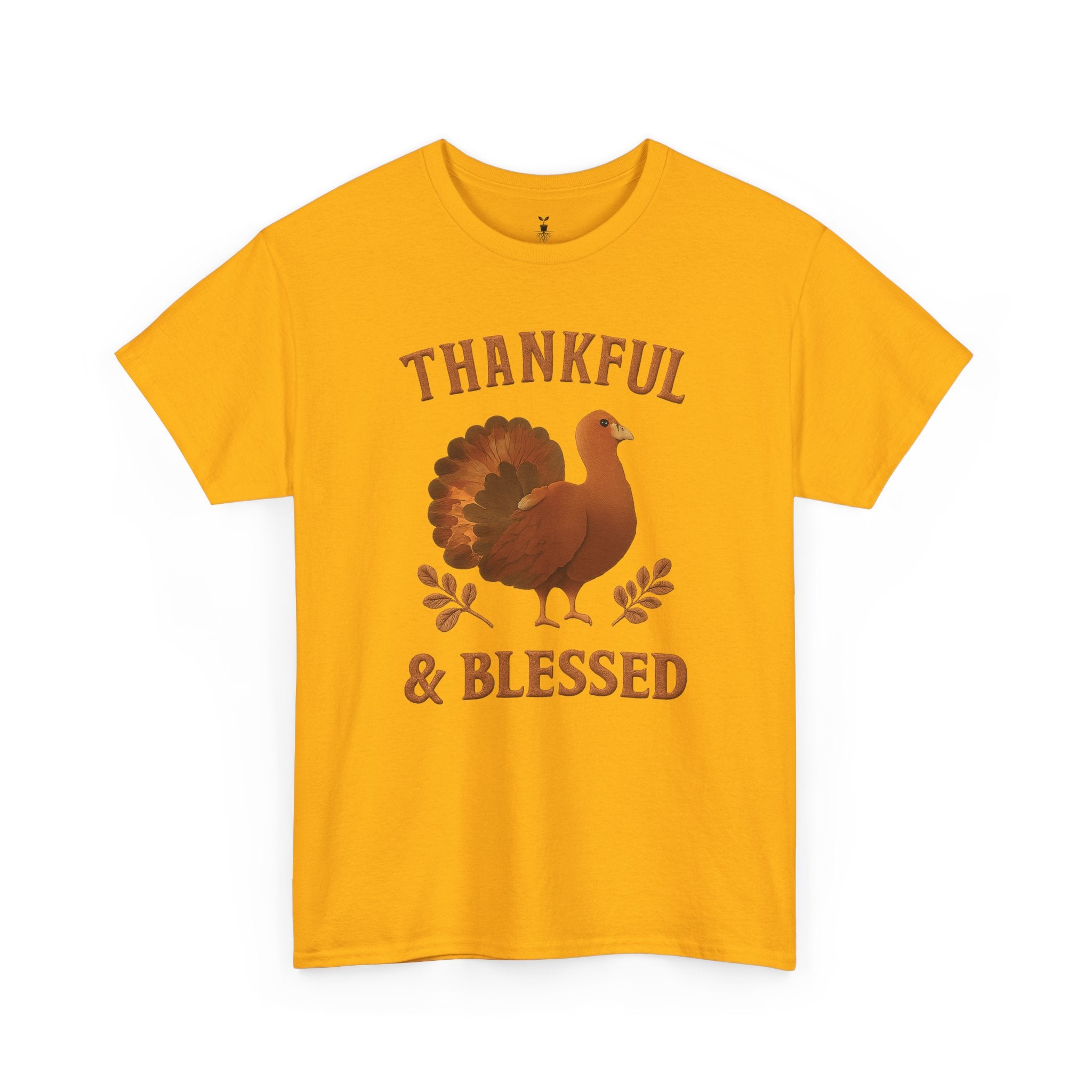 Fall Thankful and Blessed Turkey T-Shirt