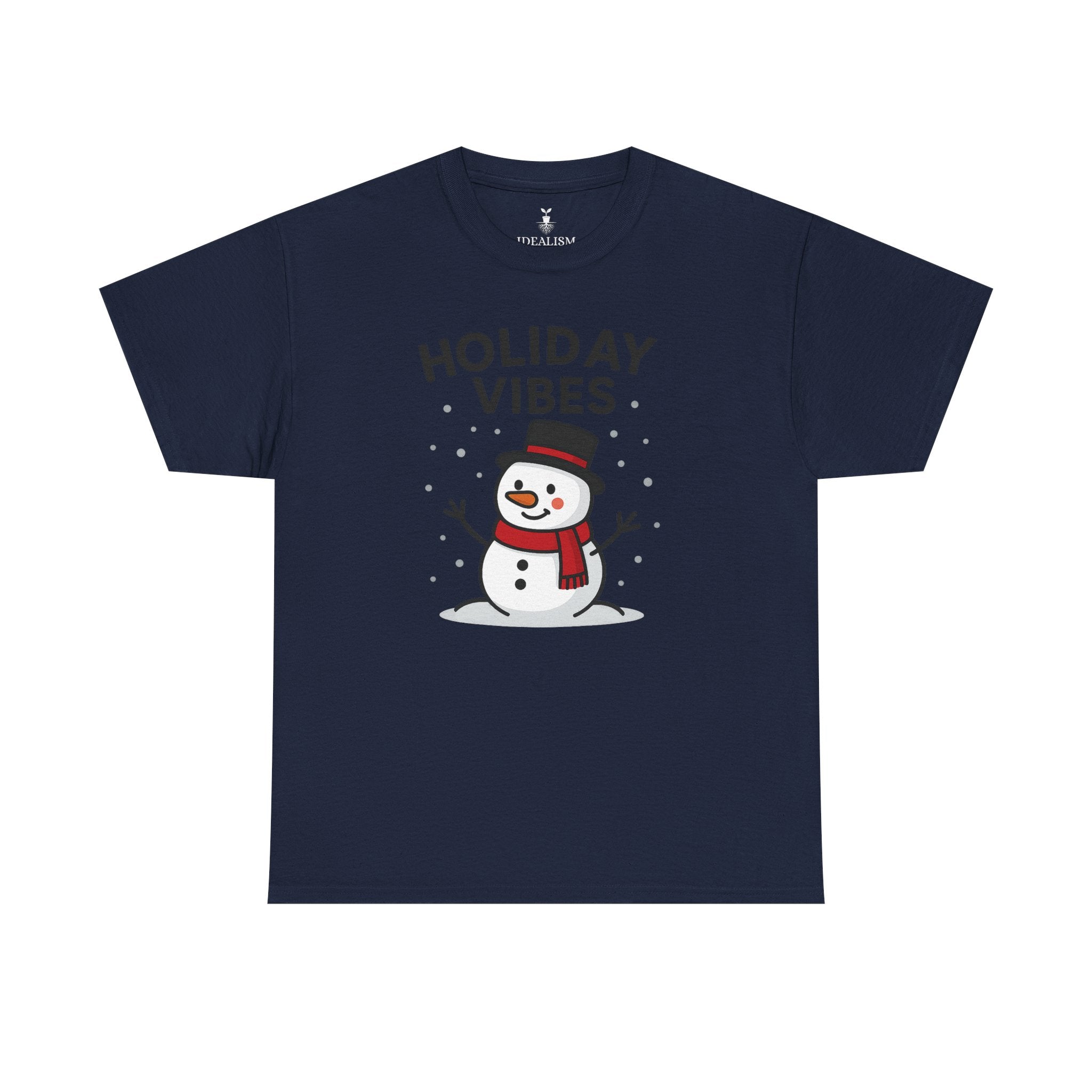 Holiday Vibes Snowman Christmas T-Shirt