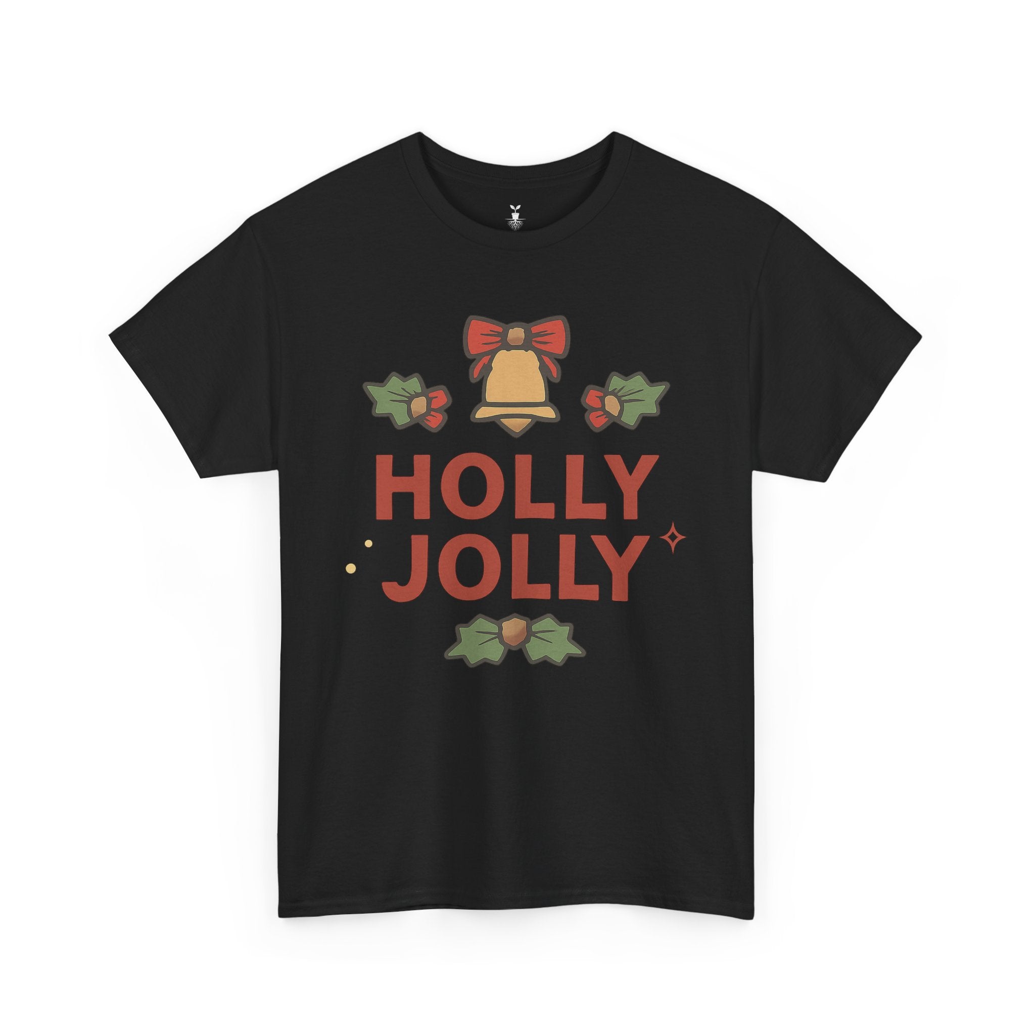 Christmas Bell, Bows, and Festive Holly Jolly Holiday T-Shirt