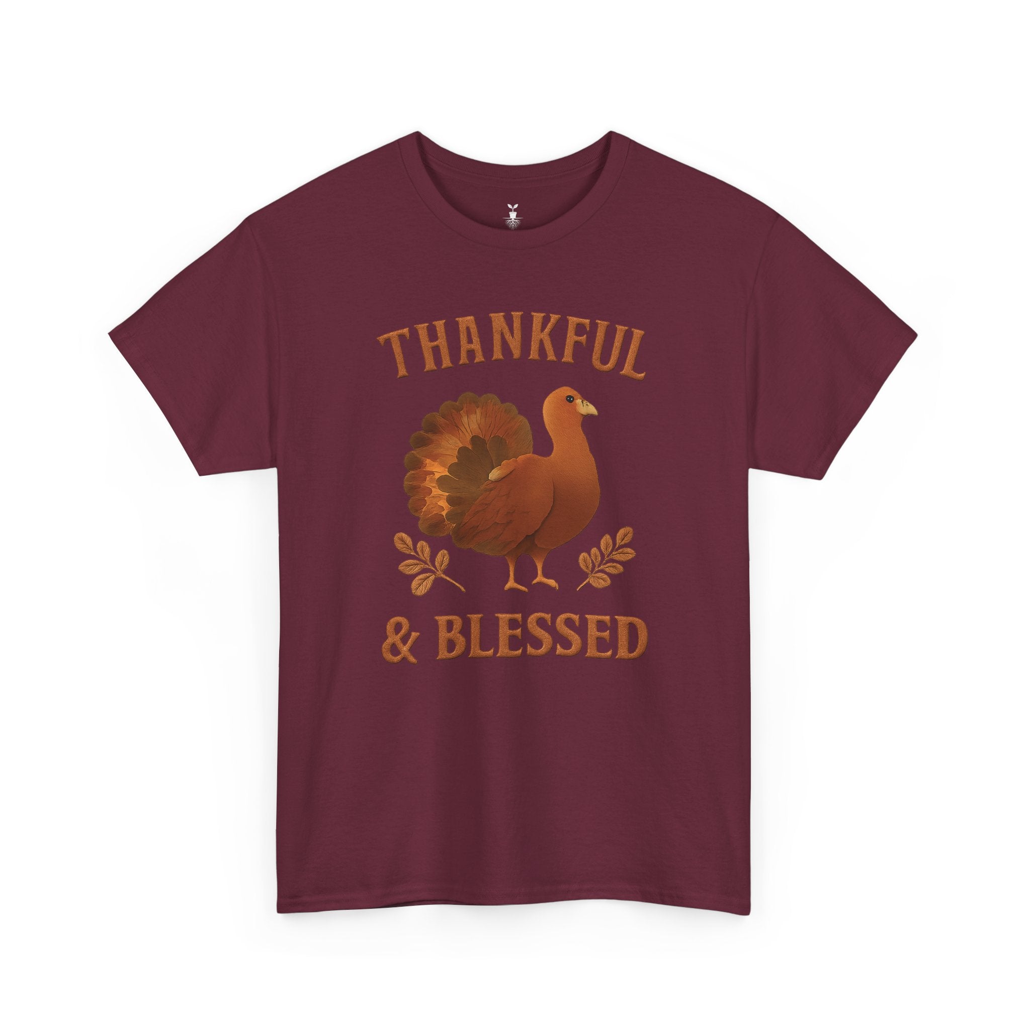 Fall Thankful and Blessed Turkey T-Shirt