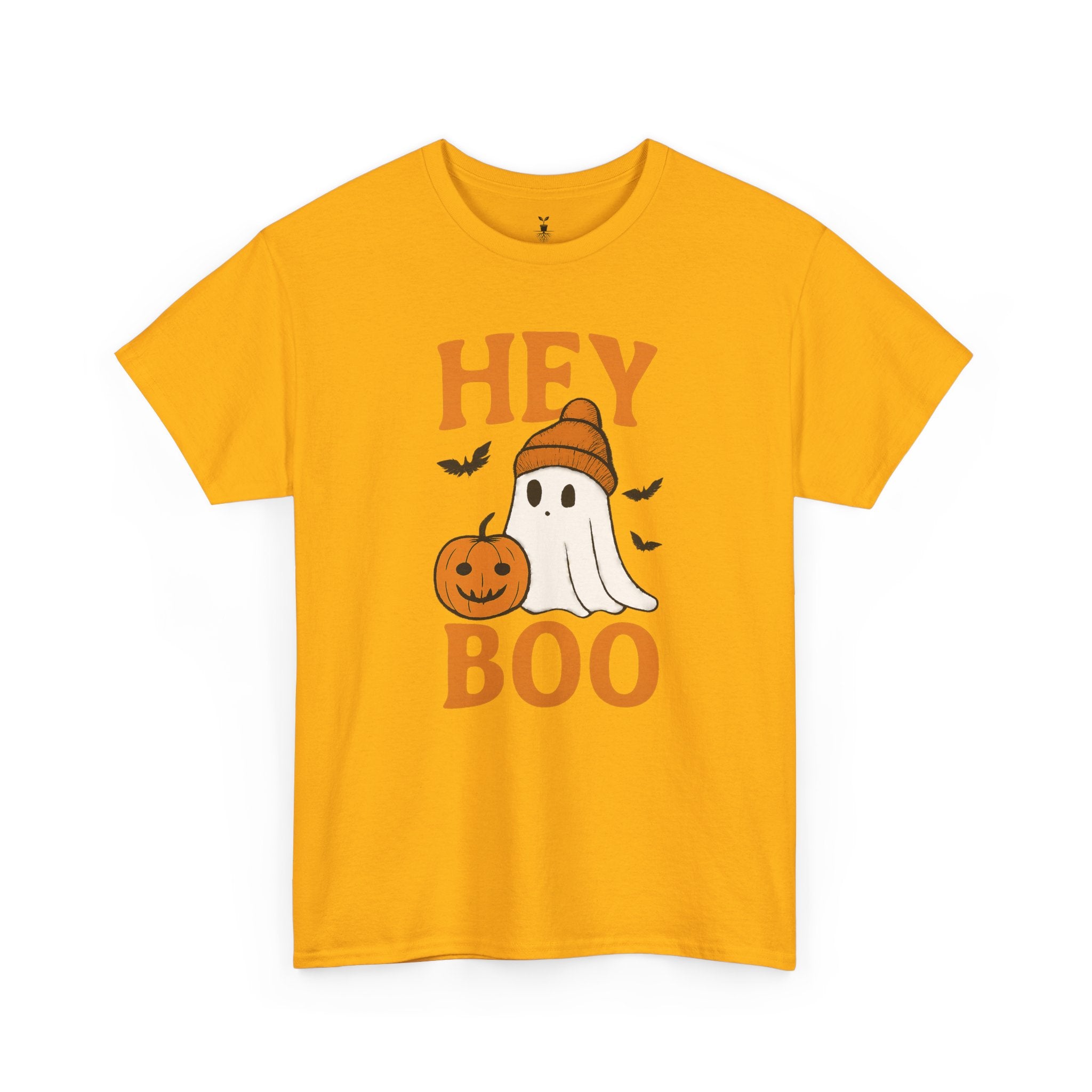 Cute Hey Boo Ghost with Pumpkin T-Shirt