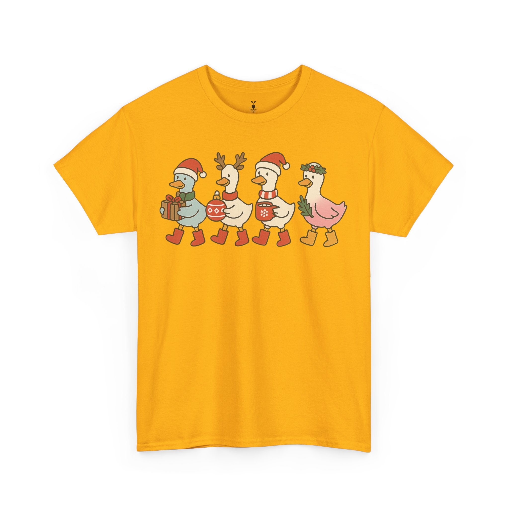 Funny Christmas Ducks with Santa Hat, Reindeer Antlers, Gifts and Festive Cheer T-Shirt
