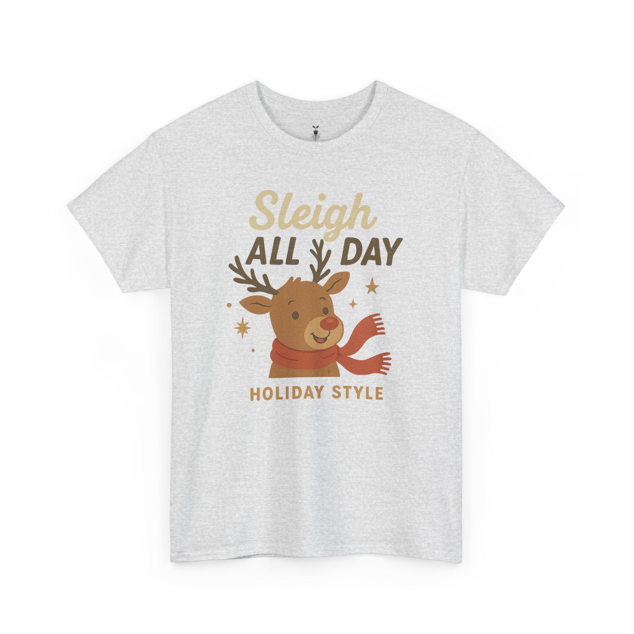 Funny Holiday Christmas T-Shirt Sleigh All Day