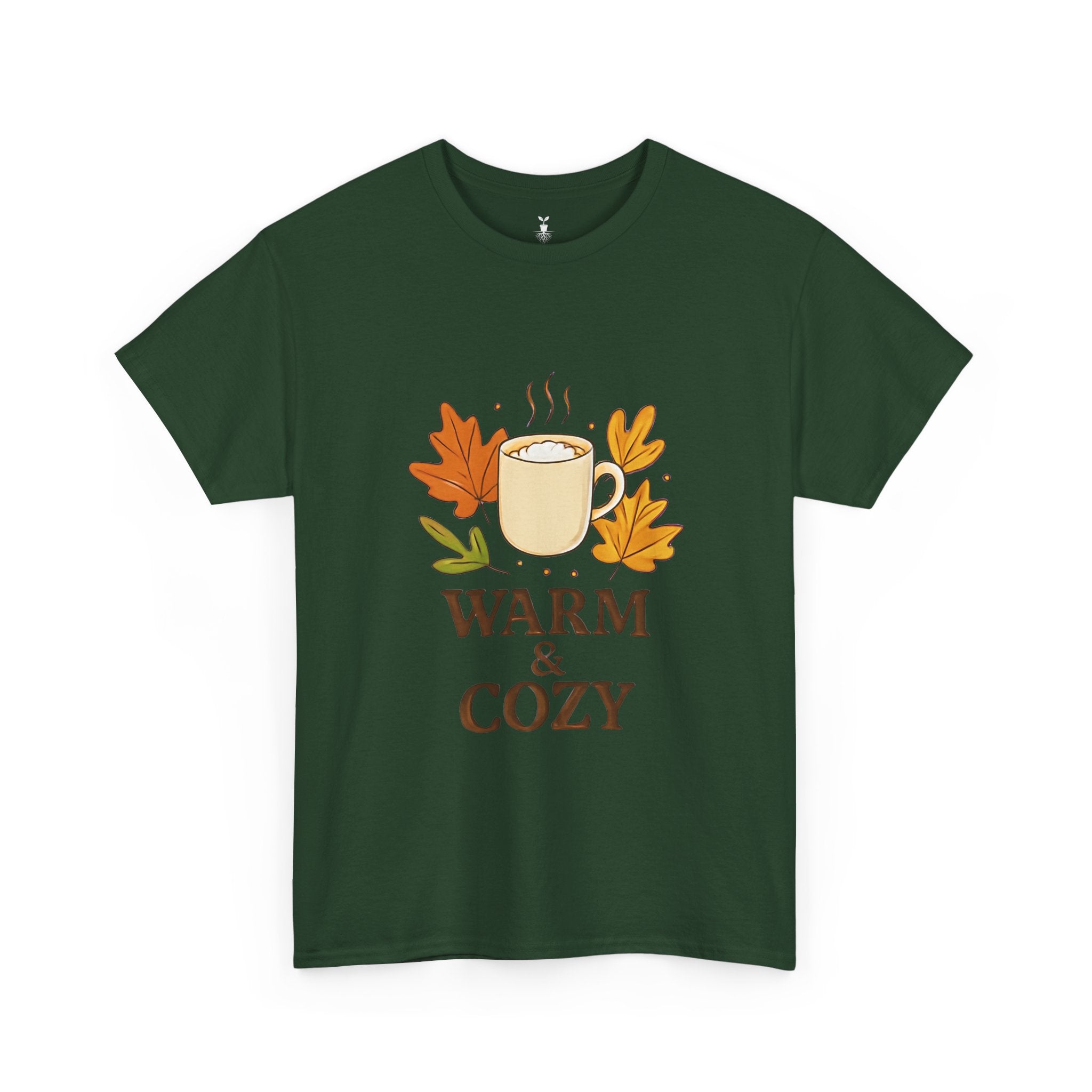 Autumn Coffee Mug with Fall Leaves Warm and Cozy T-Shirt