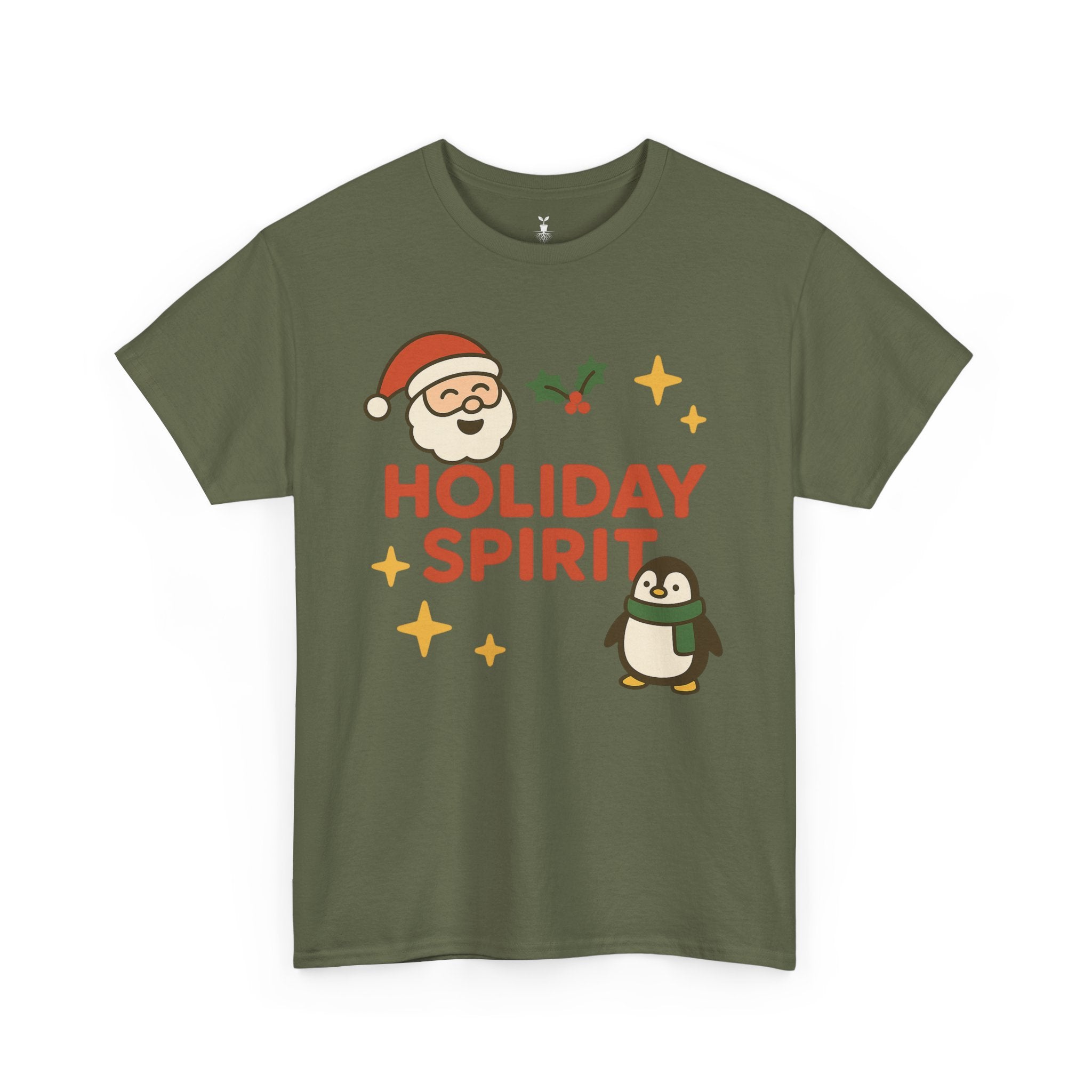 Santa Claus & Penguin Holiday Spirit T-Shirt
