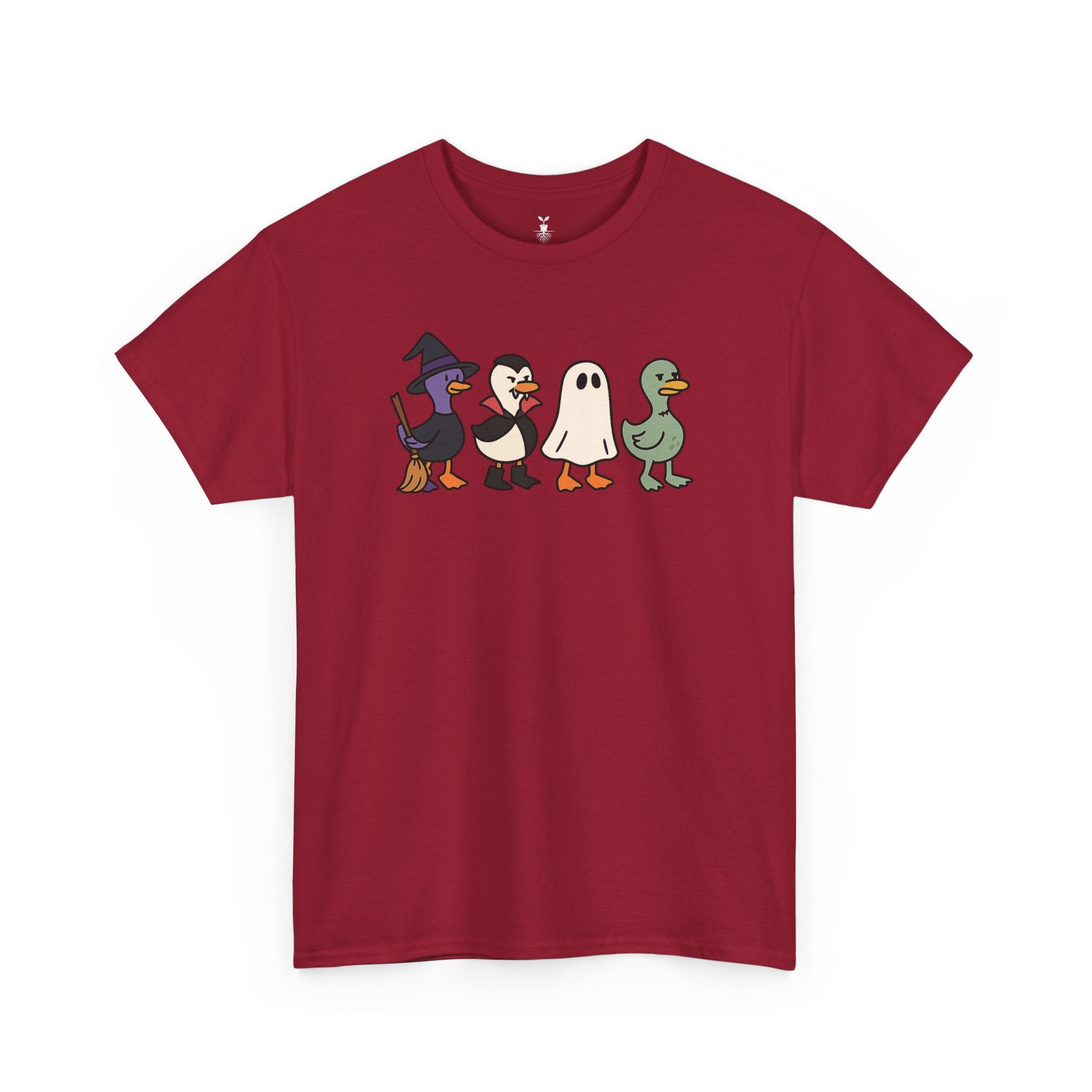 Cute Halloween Ducks in Witch, Vampire, Ghost, and Zombie T-Shirt