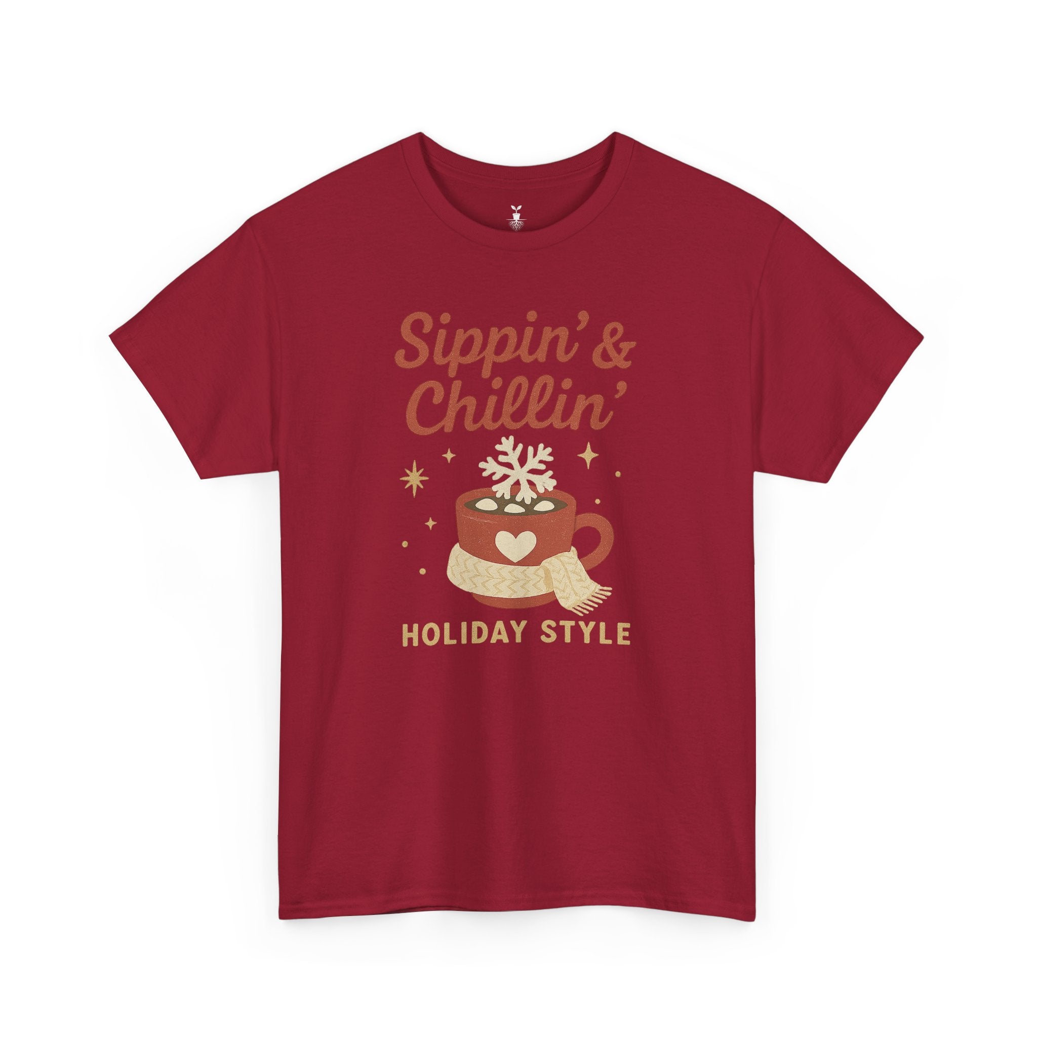 Sippin and Chillin Mug with Snowflake Marshmallows Christmas T-Shirt