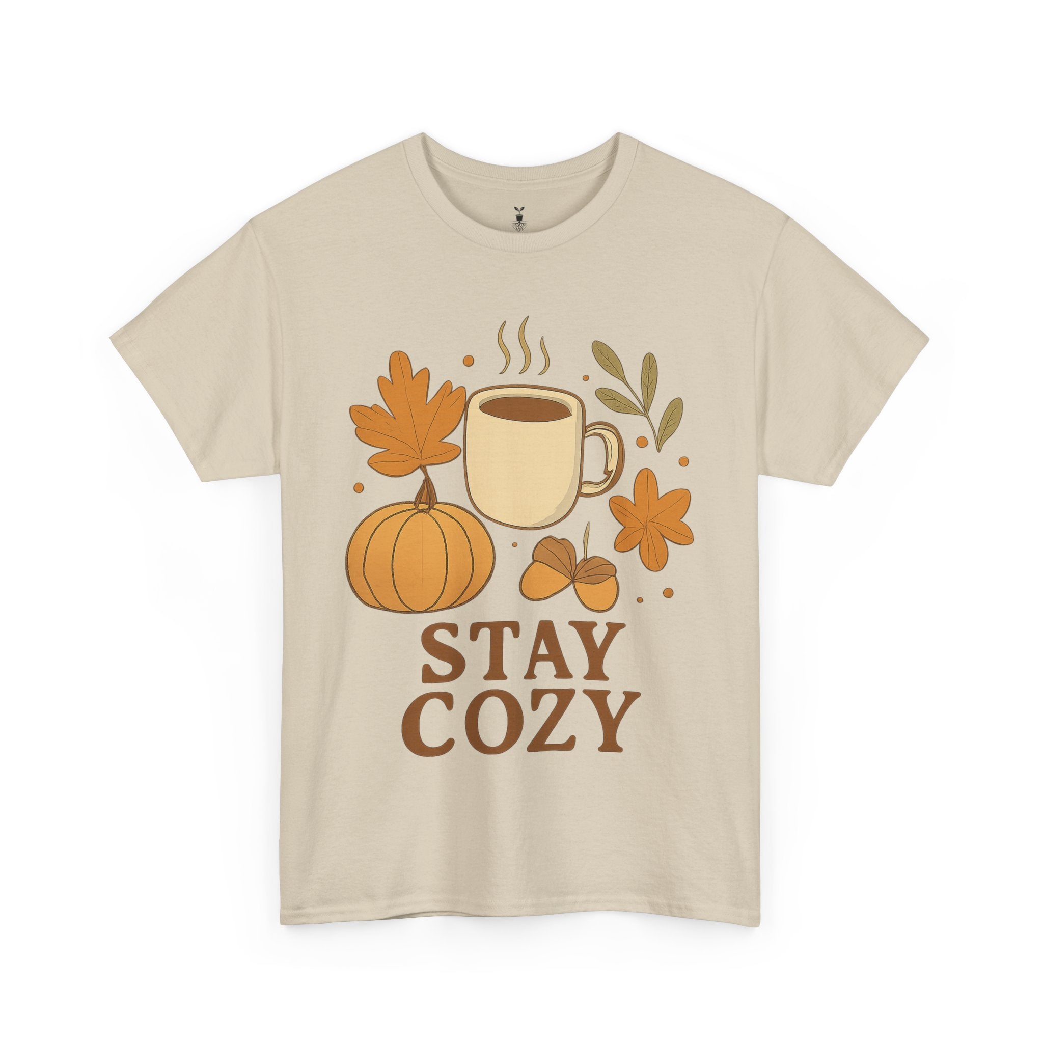 Coffee Mug Pumpkin Leaves and Acorns Autumn Stay Cozy T-Shirt