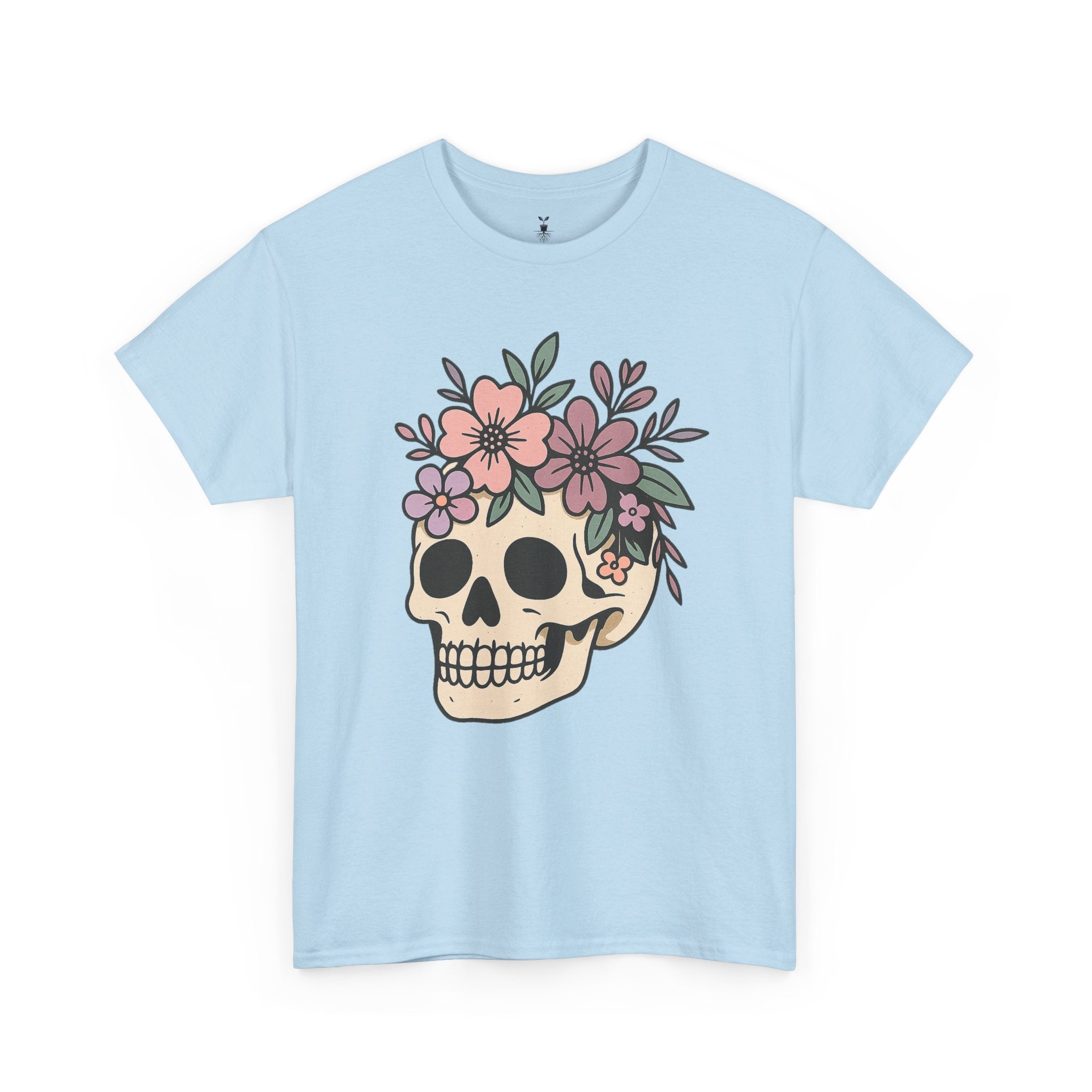 Halloween Skull Boho Flower tshirt