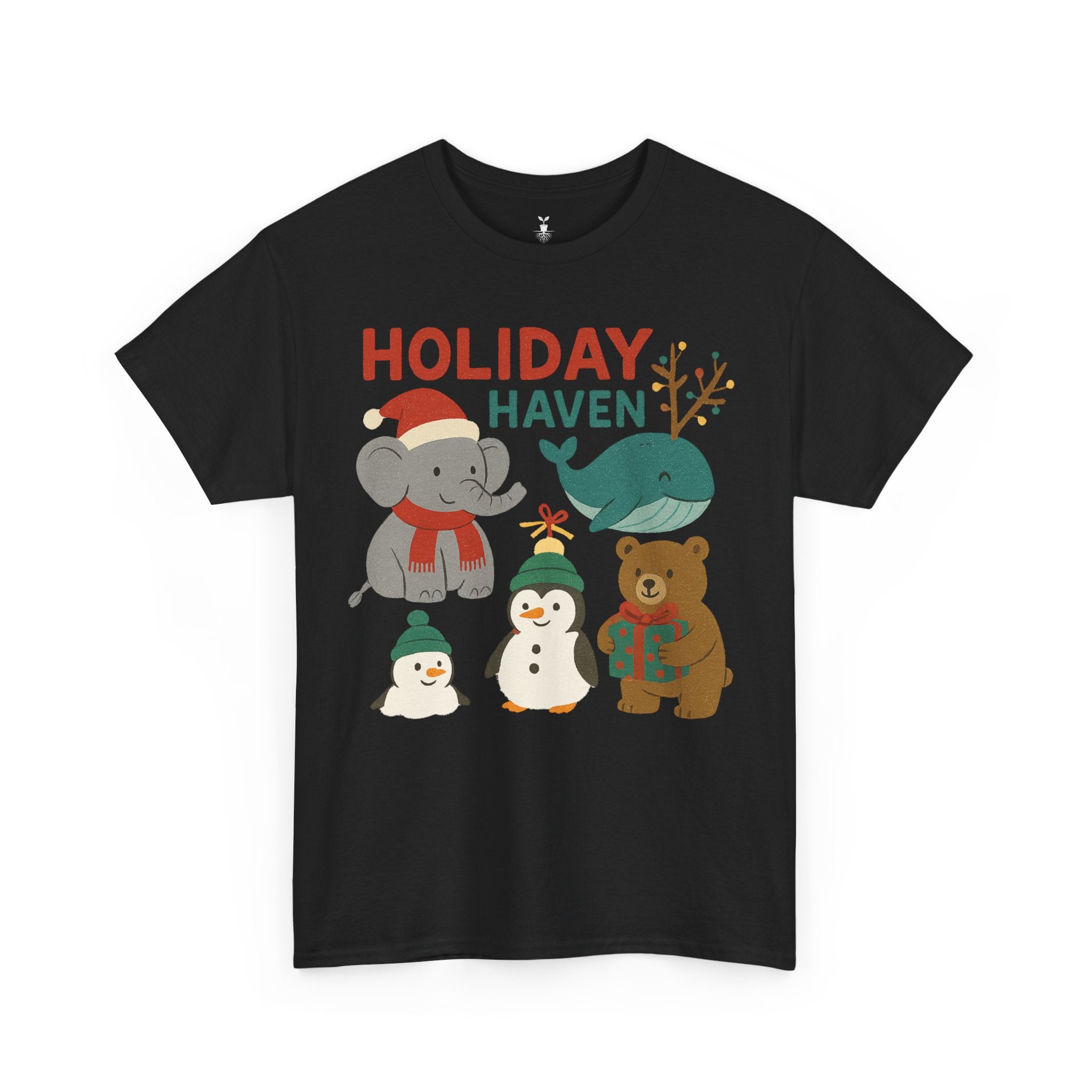 Holiday Haven Penguin Whale Elephant Bear T-Shirt