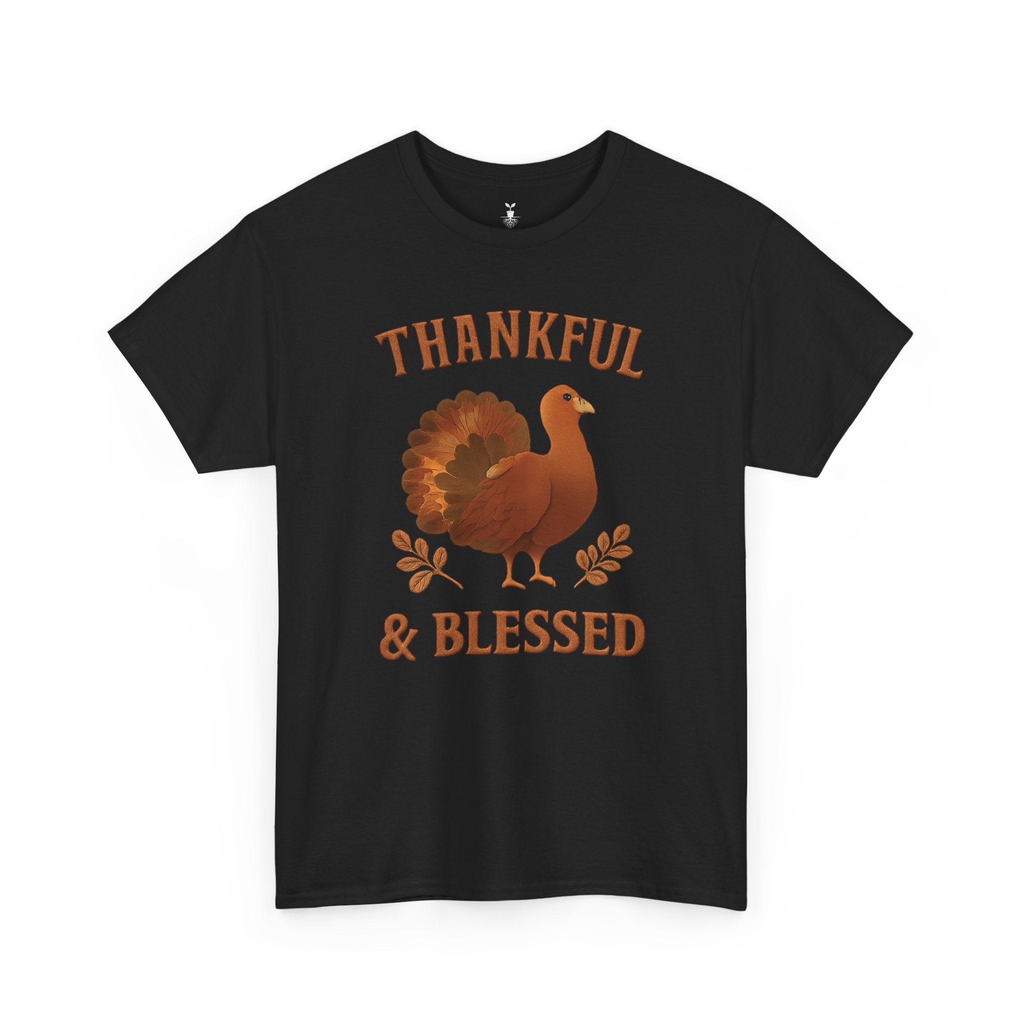Fall Thankful and Blessed Turkey T-Shirt