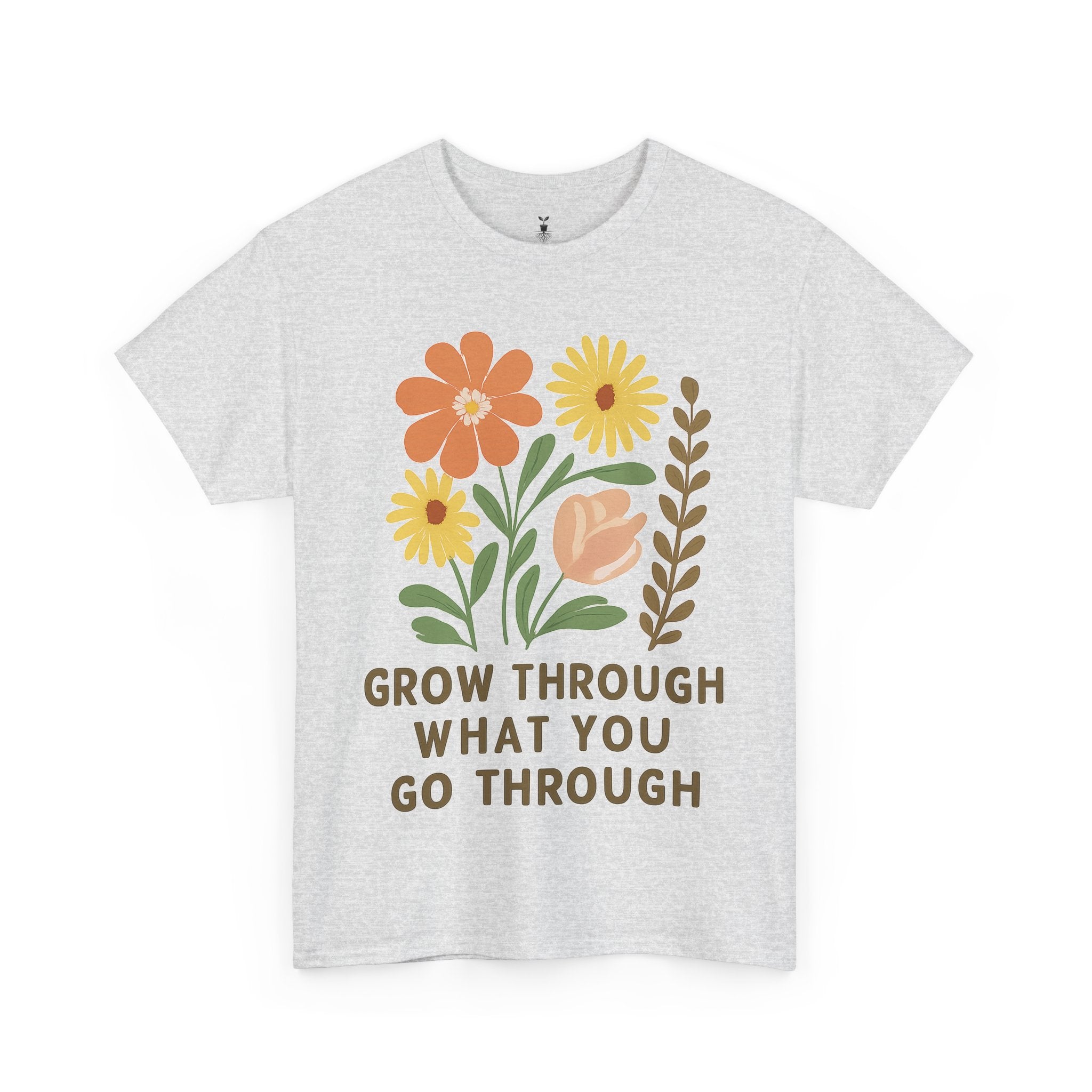 Boho Floral Grow Through What You Go ThroughT-Shirt