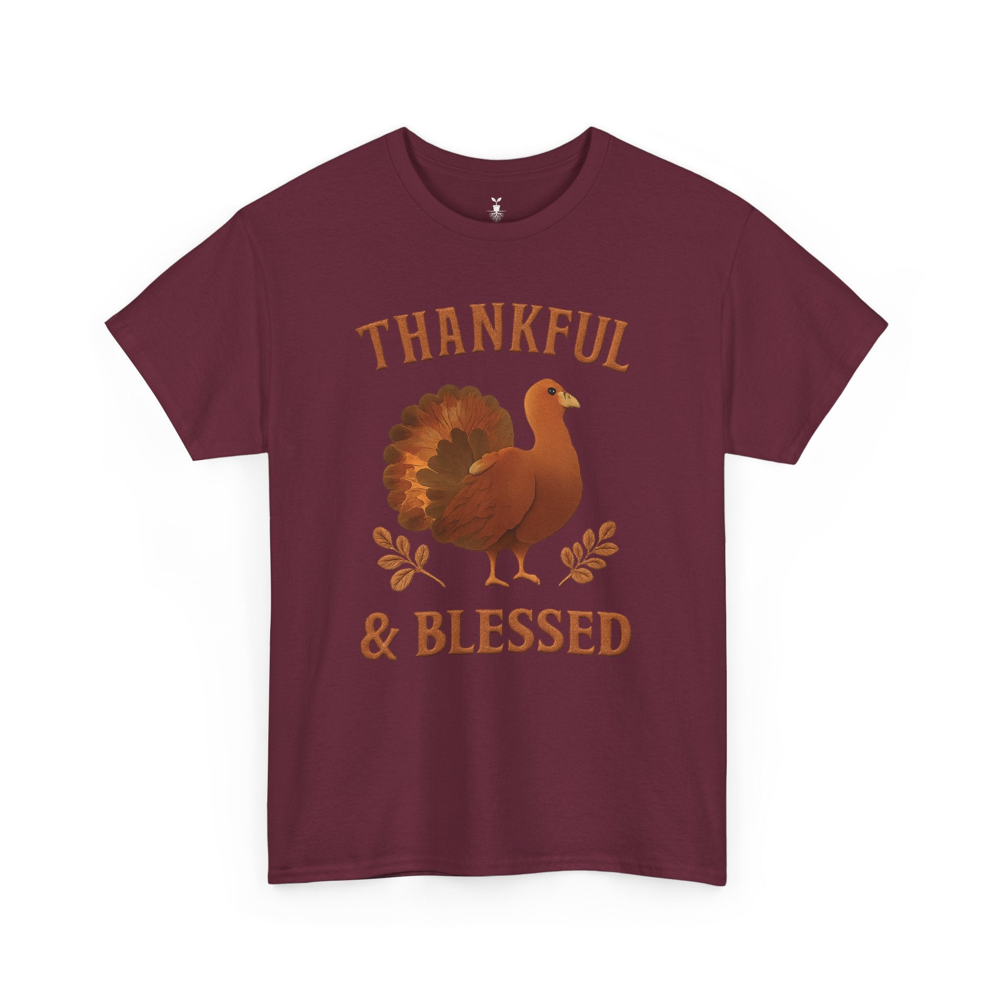 Fall Thankful and Blessed Turkey T-Shirt