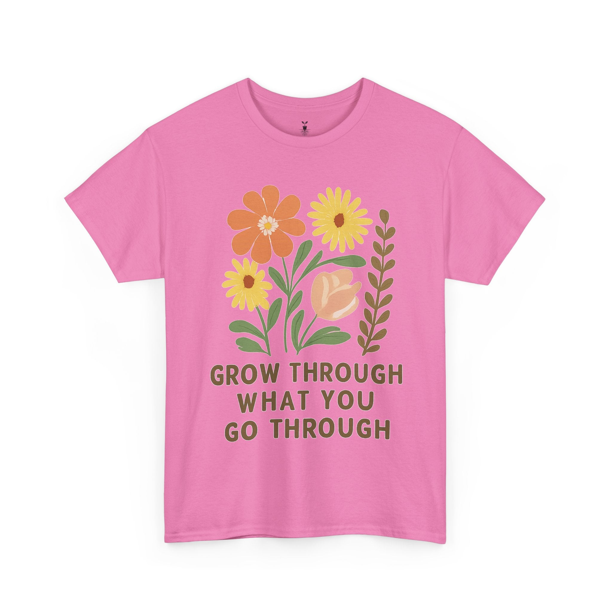 Boho Floral Grow Through What You Go ThroughT-Shirt