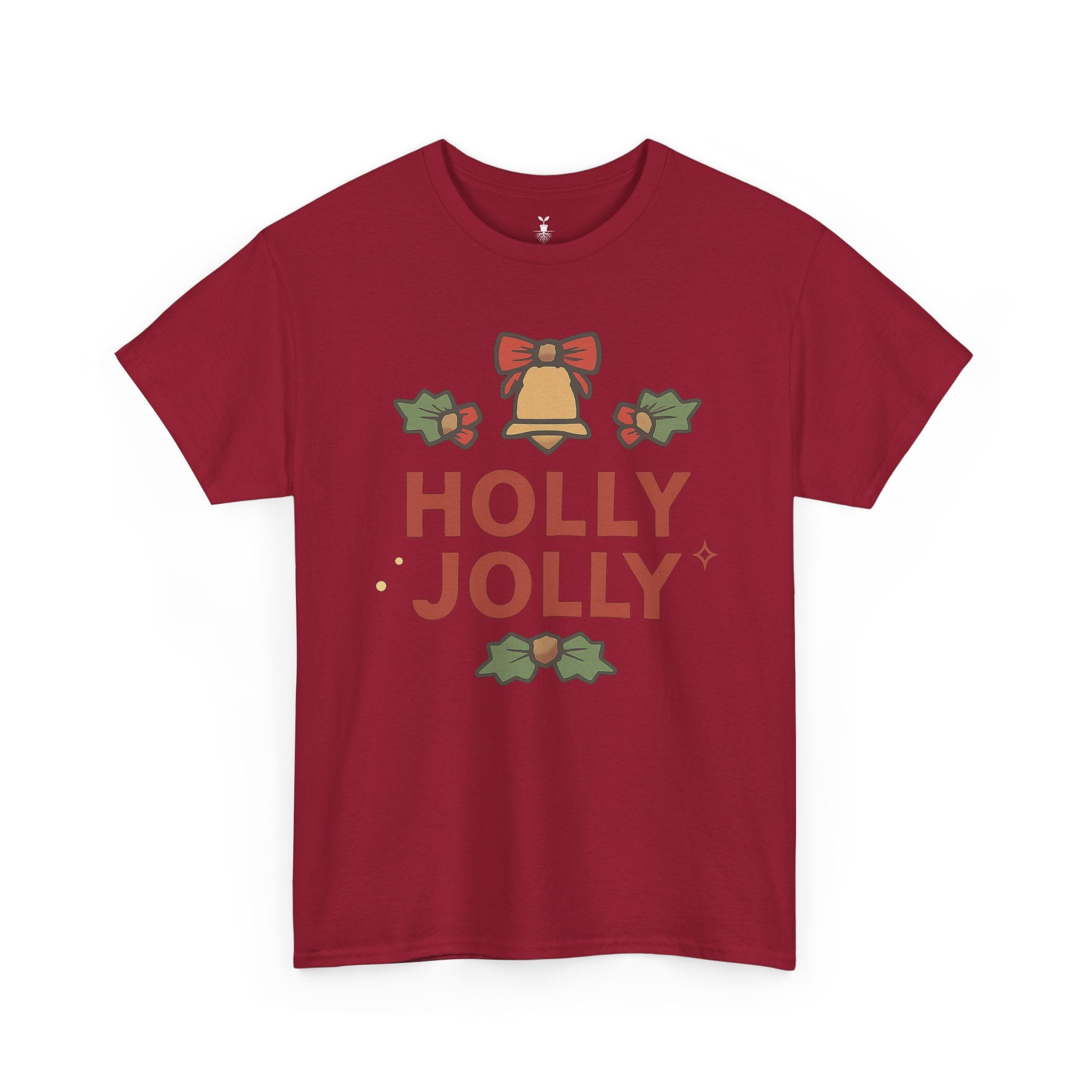 Christmas Bell, Bows, and Festive Holly Jolly Holiday T-Shirt