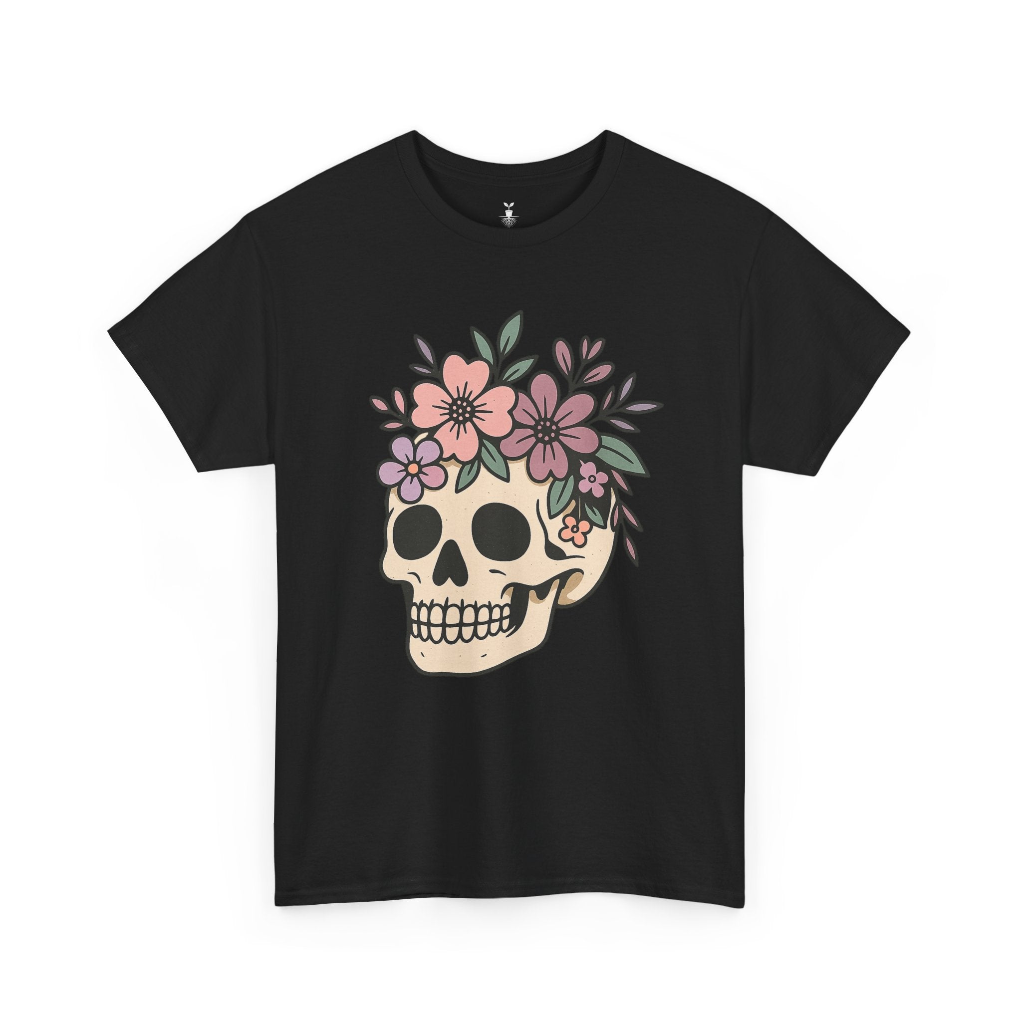 Halloween Skull Boho Flower tshirt