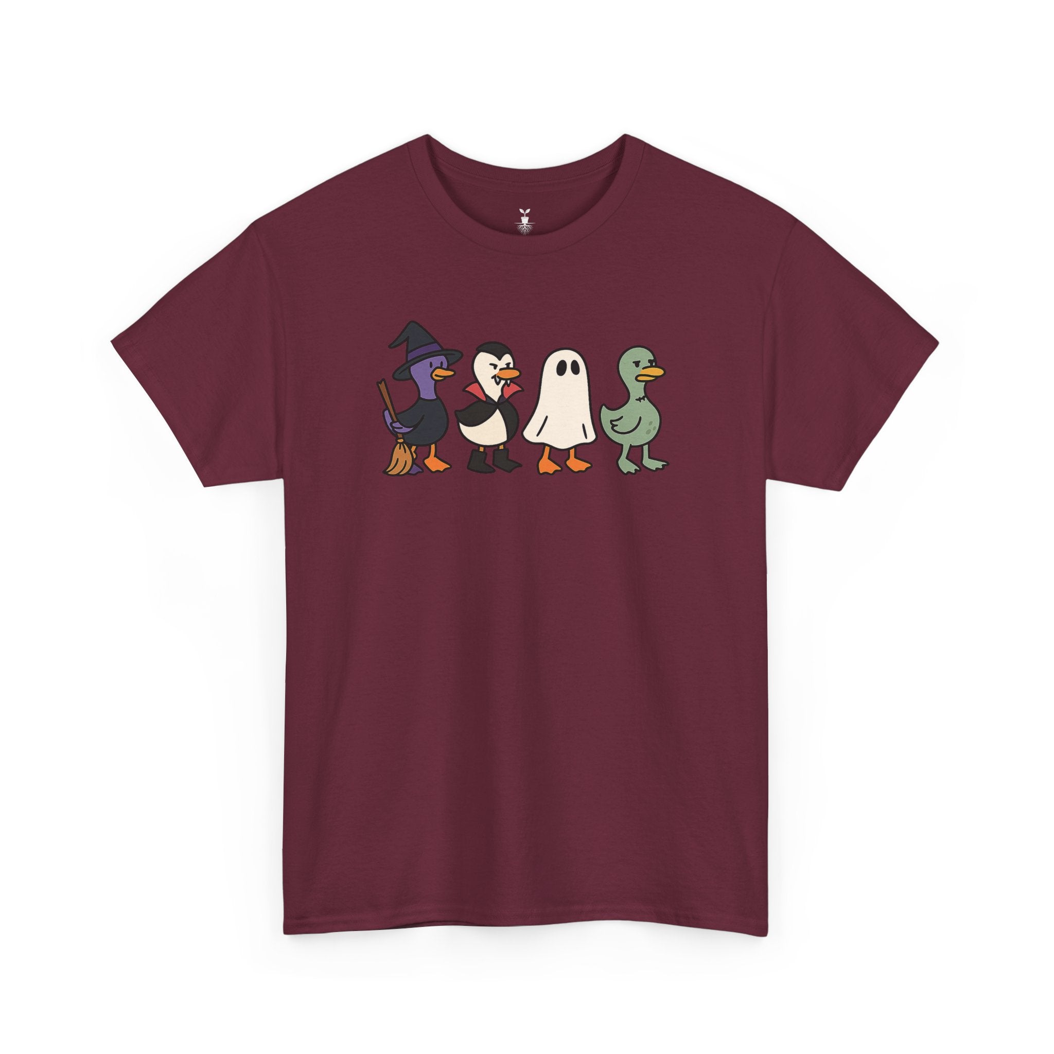 Cute Halloween Ducks in Witch, Vampire, Ghost, and Zombie T-Shirt