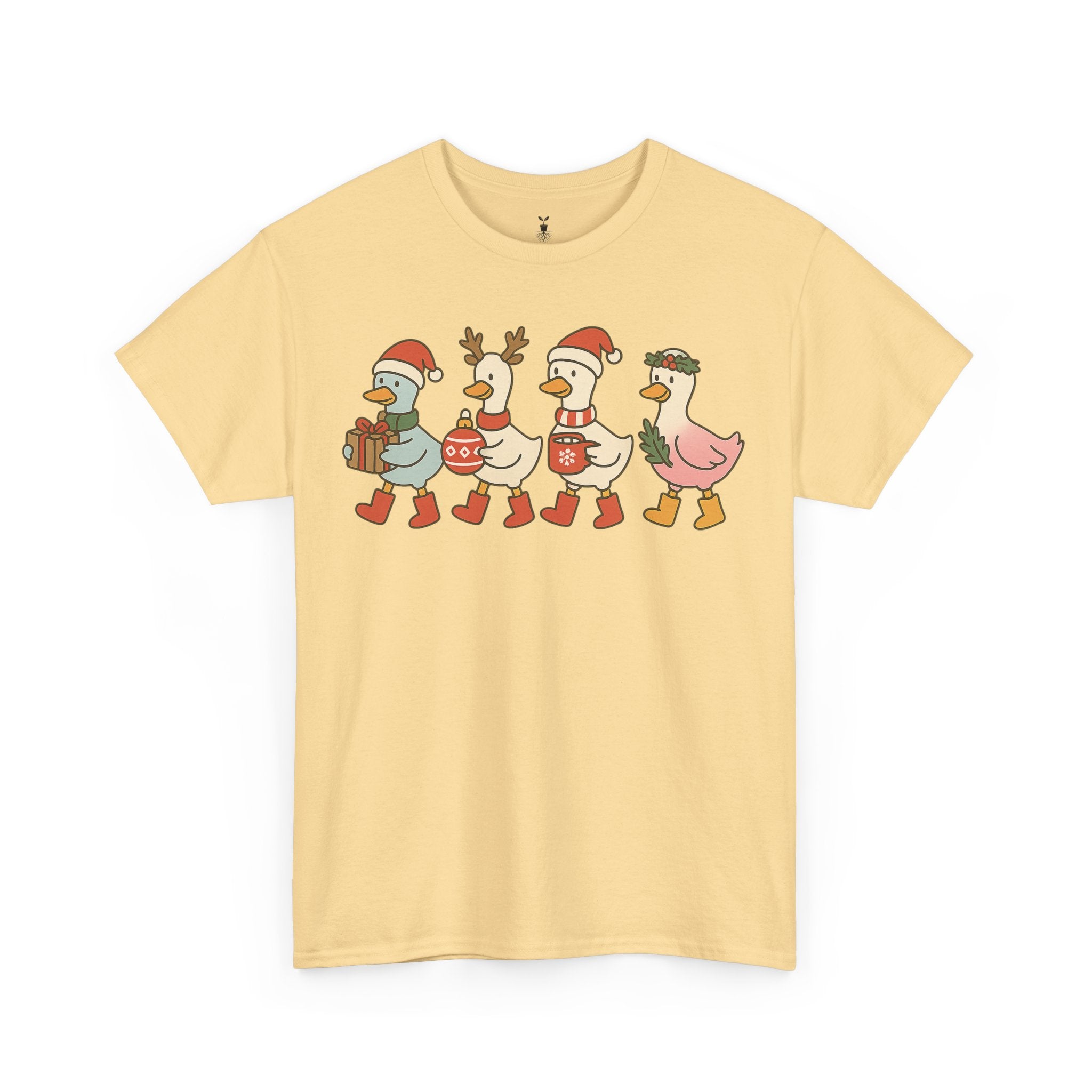 Funny Christmas Ducks with Santa Hat, Reindeer Antlers, Gifts and Festive Cheer T-Shirt