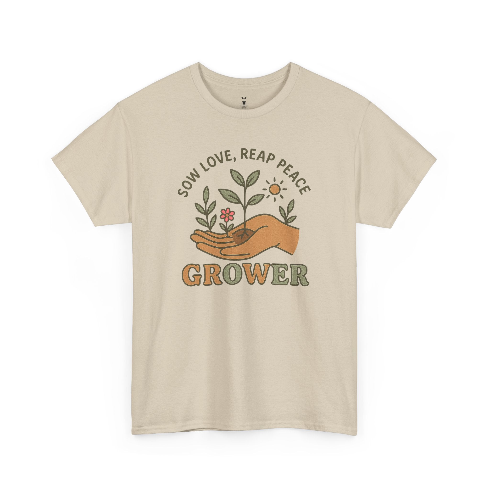 Boho Grower  with Hand Plants Flower T-Shirt