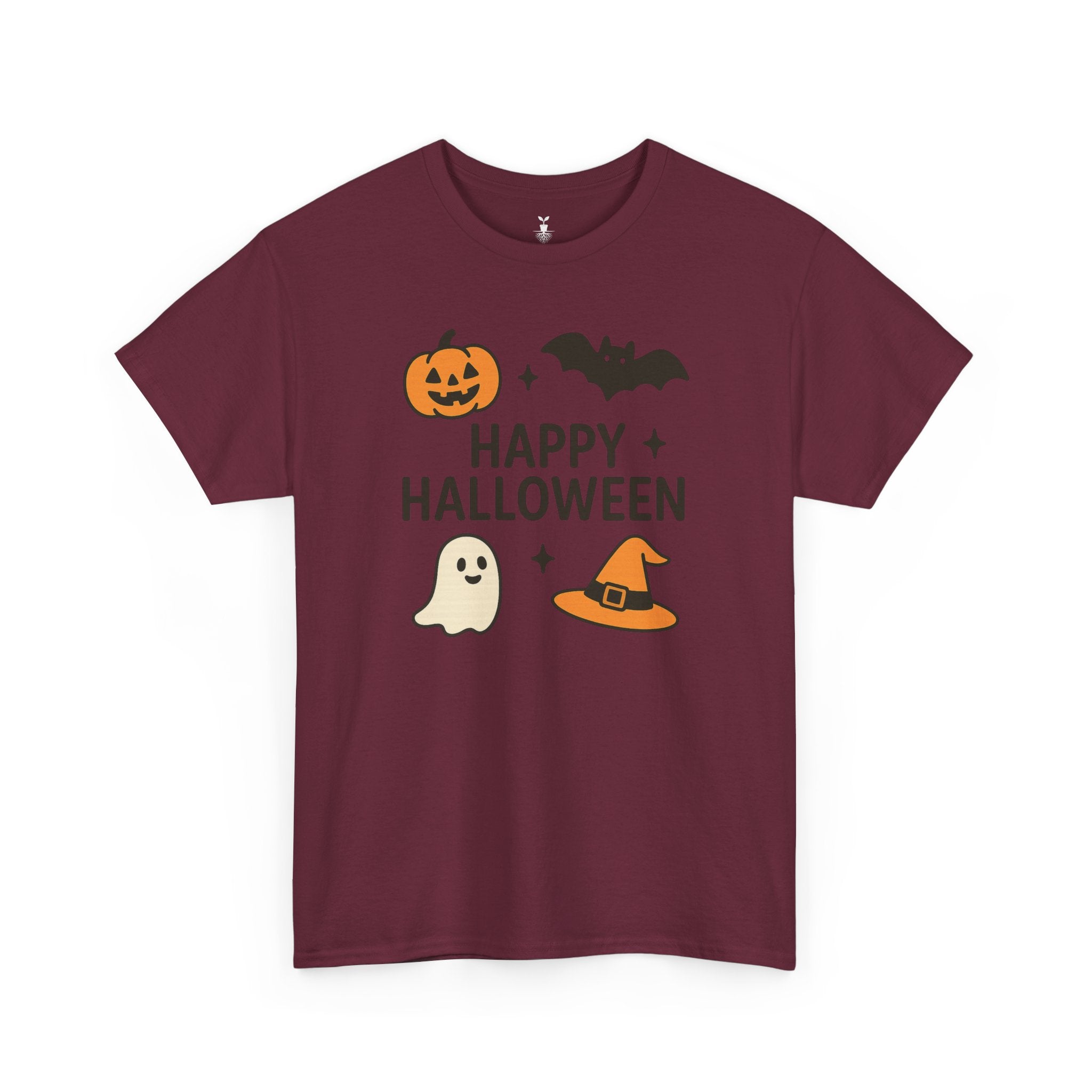Ghost, Pumpkin, Bat & Witch Hat T-Shirt
