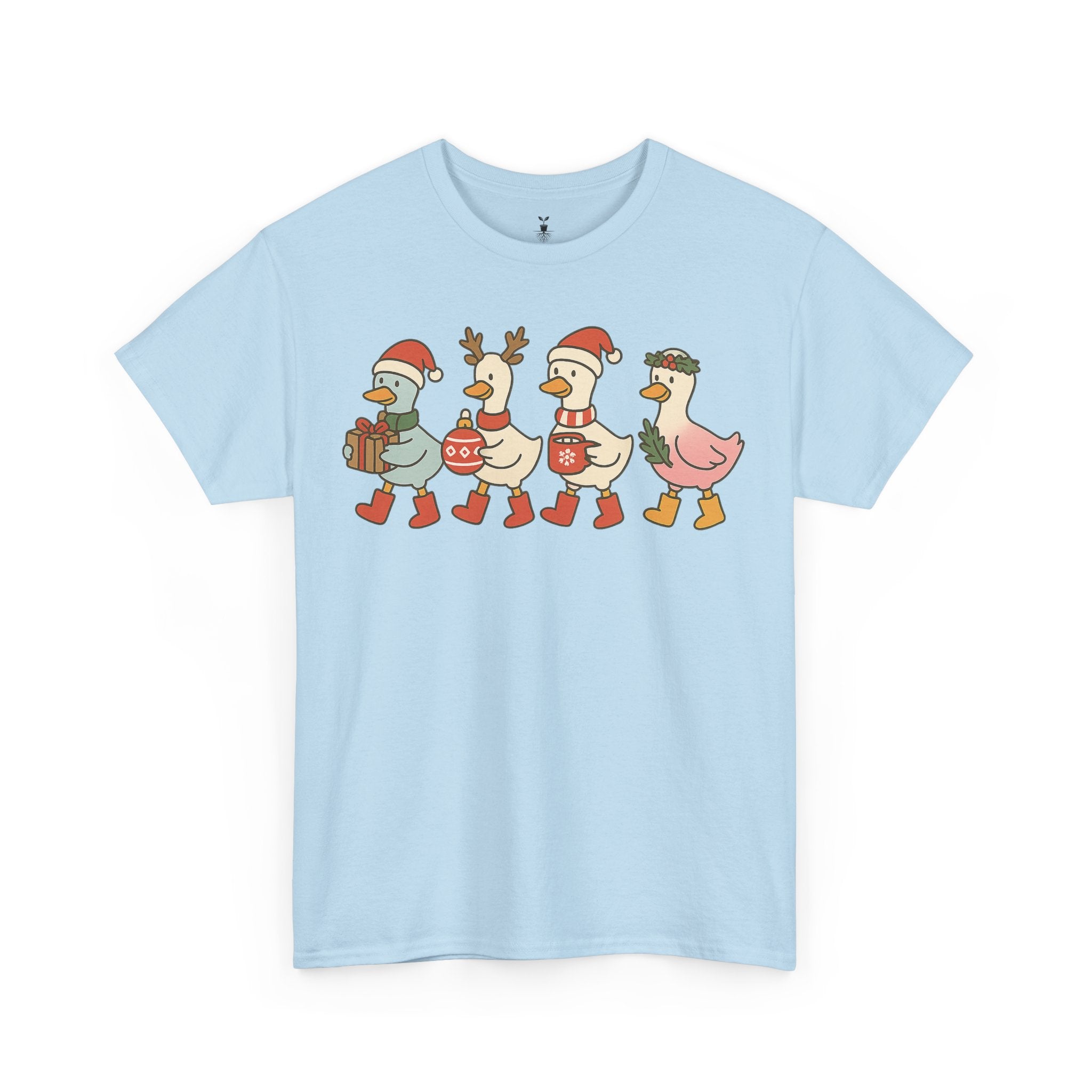 Funny Christmas Ducks with Santa Hat, Reindeer Antlers, Gifts and Festive Cheer T-Shirt