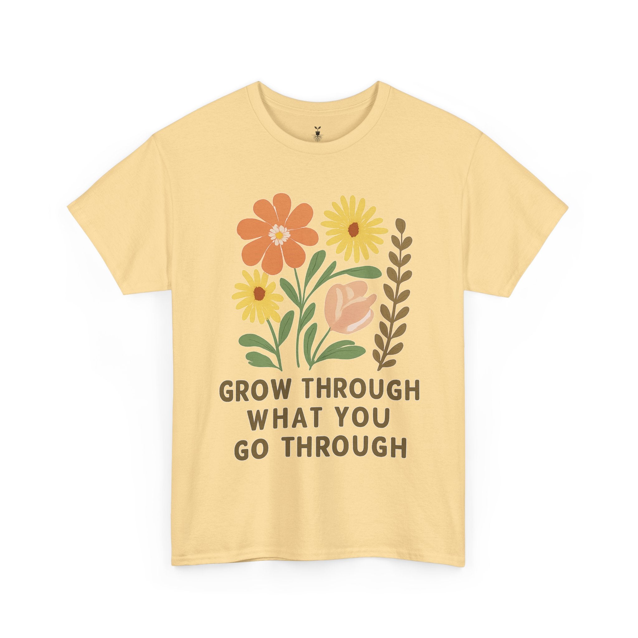 Boho Floral Grow Through What You Go ThroughT-Shirt