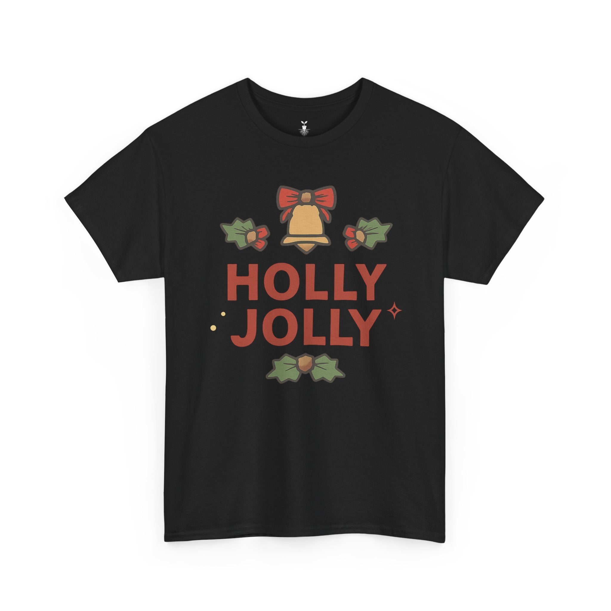 Christmas Bell, Bows, and Festive Holly Jolly Holiday T-Shirt