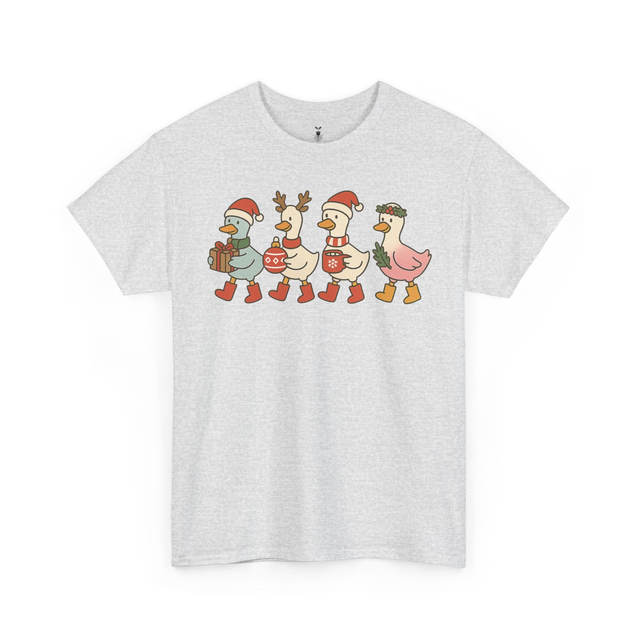 Funny Christmas Ducks with Santa Hat, Reindeer Antlers, Gifts and Festive Cheer T-Shirt