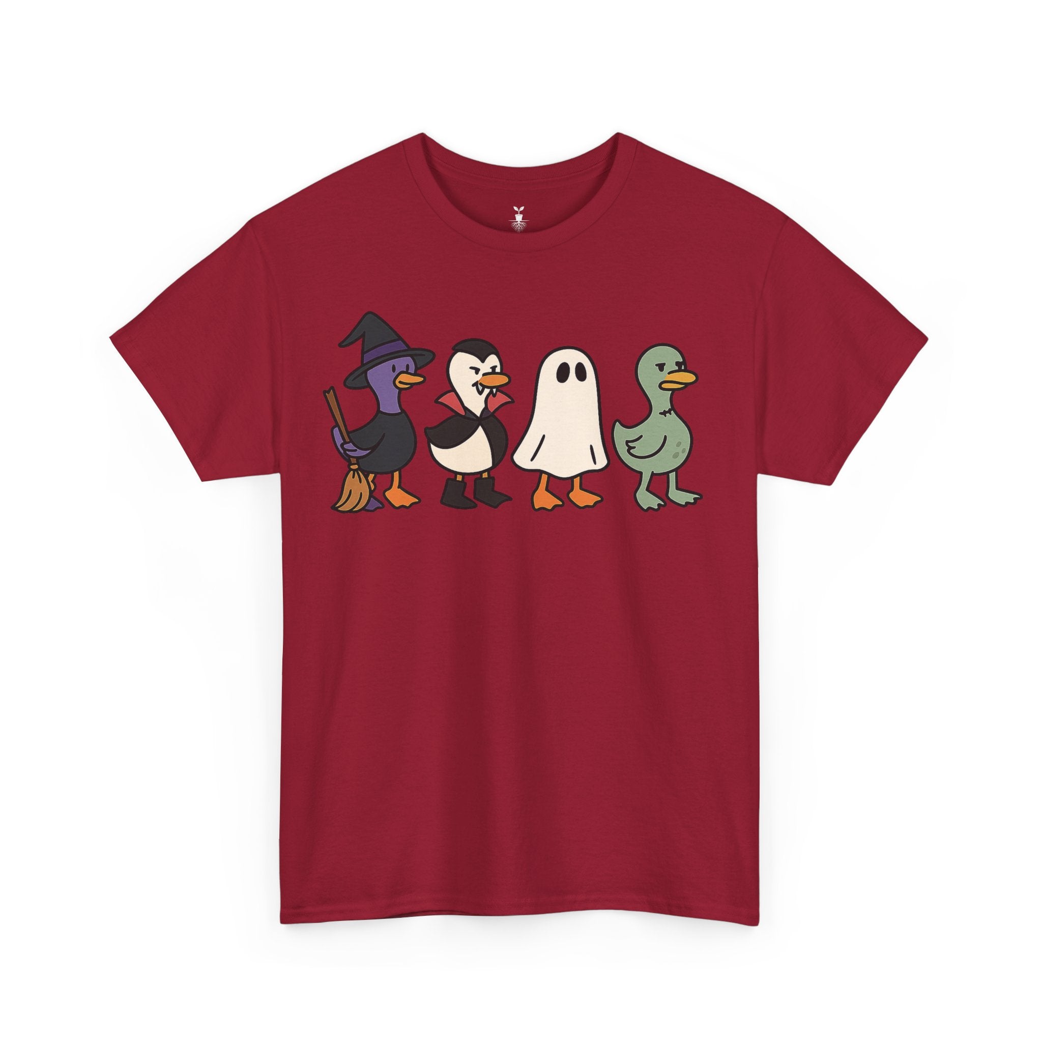 Ducks as Witch Vampire Ghost and Frankenstein Zombie Halloween T-Shirt