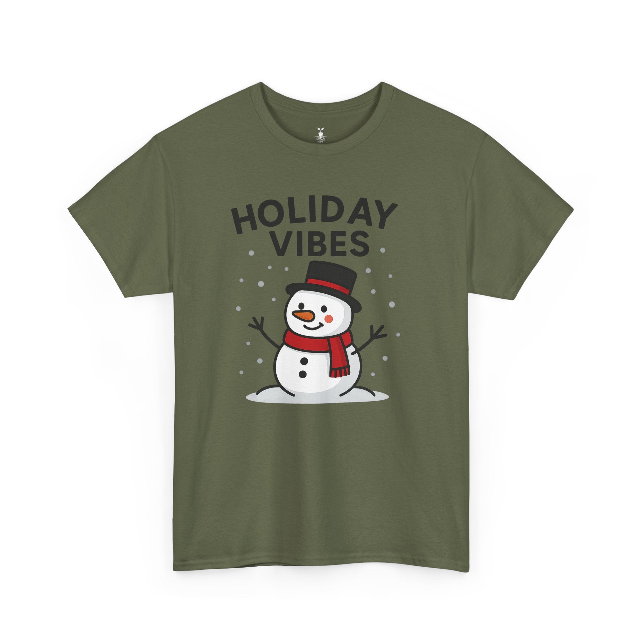 Holiday Vibes Snowman Christmas T-Shirt