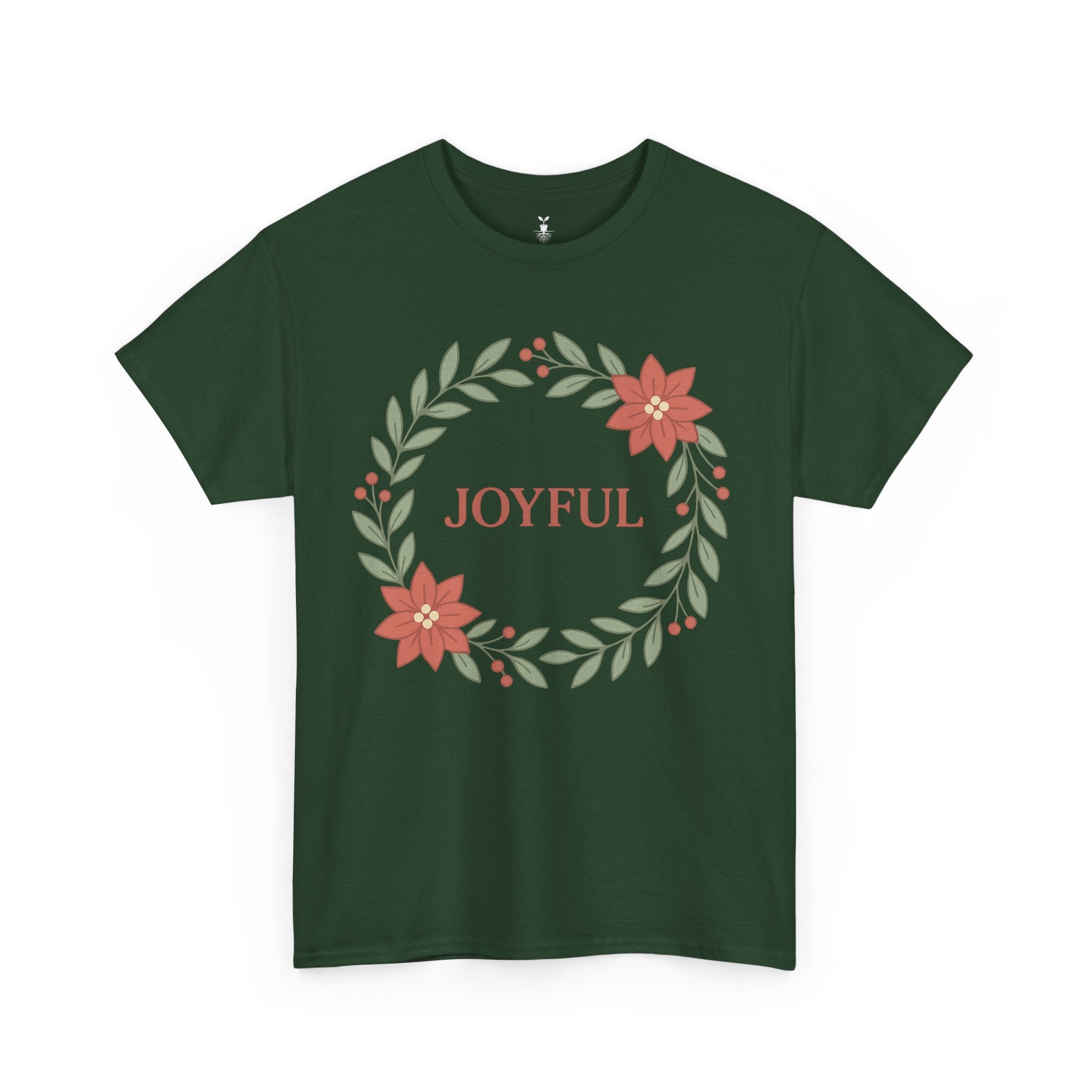 Floral Joyful Christmas T-Shirt