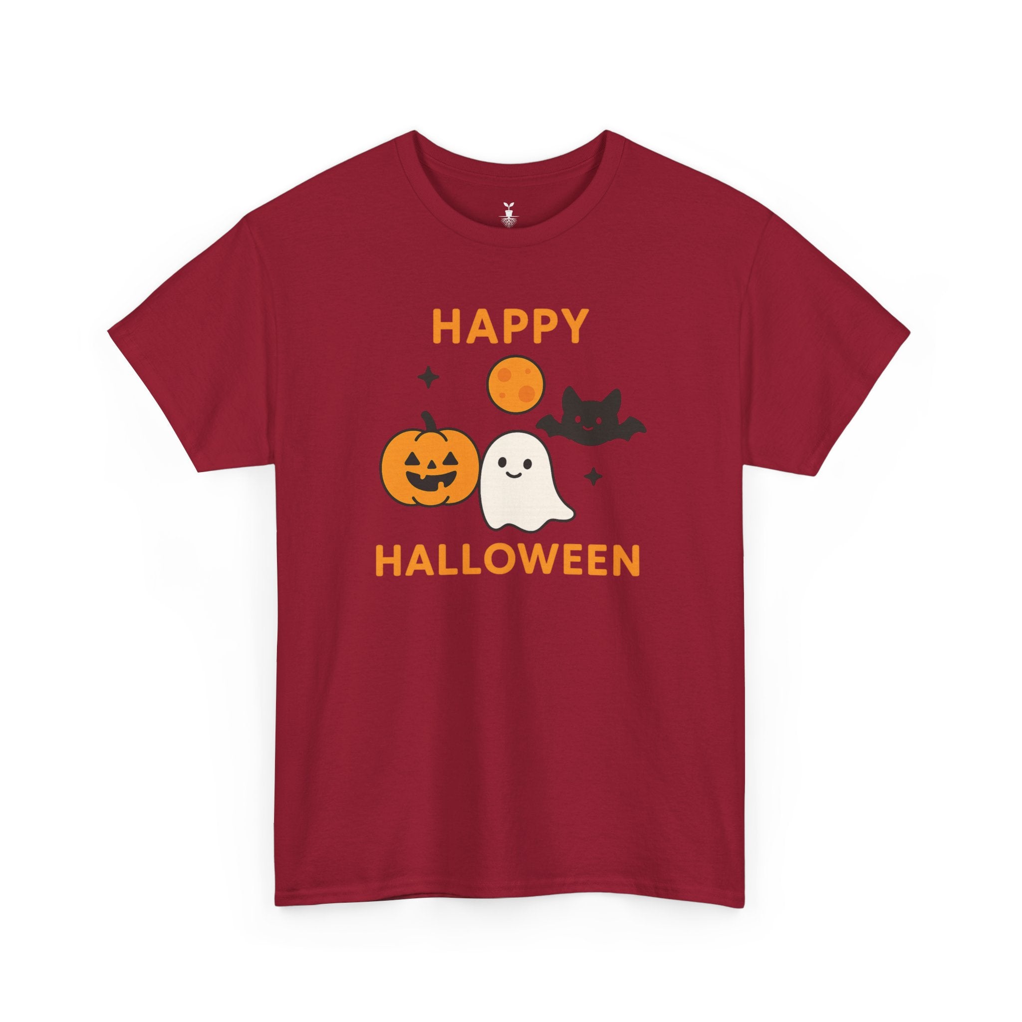 Cartoon Pumpkin, Ghost & Bat T-Shirt