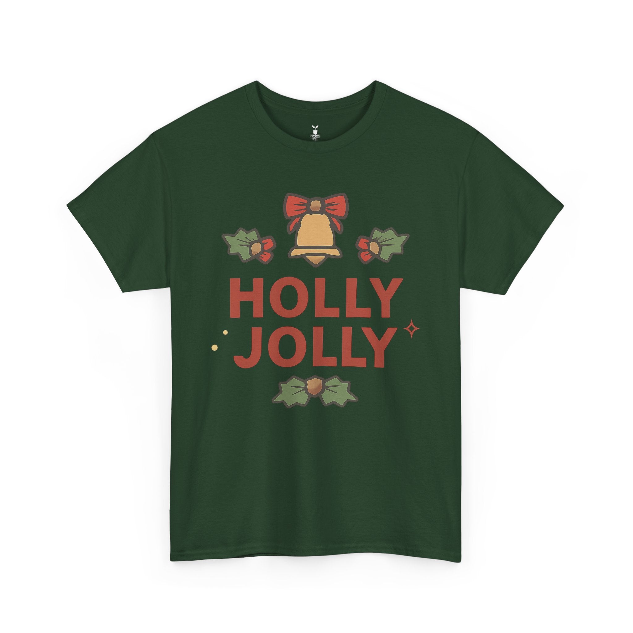 Christmas Bell, Bows, and Festive Holly Jolly Holiday T-Shirt