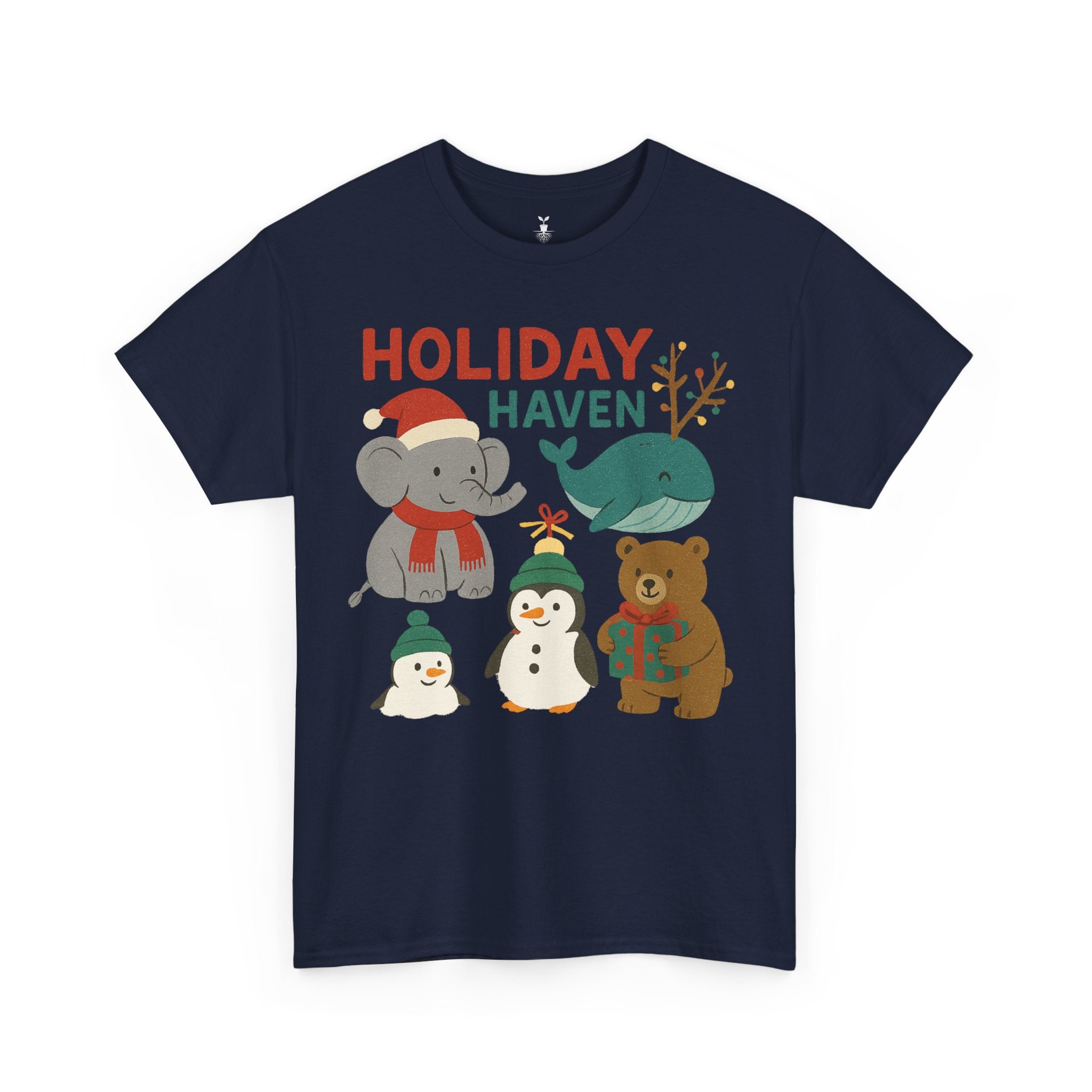Holiday Haven Penguin Whale Elephant Bear T-Shirt