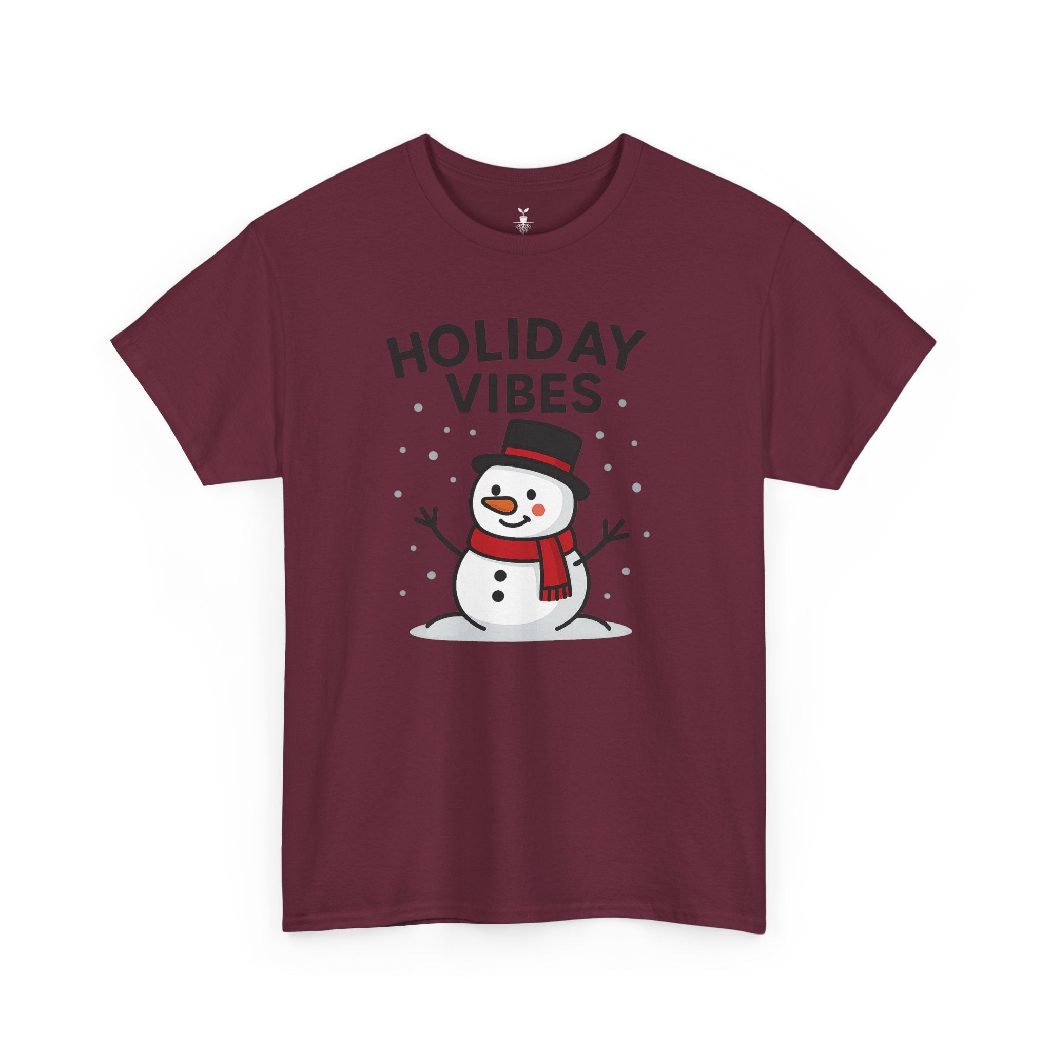 Holiday Vibes Snowman Christmas T-Shirt