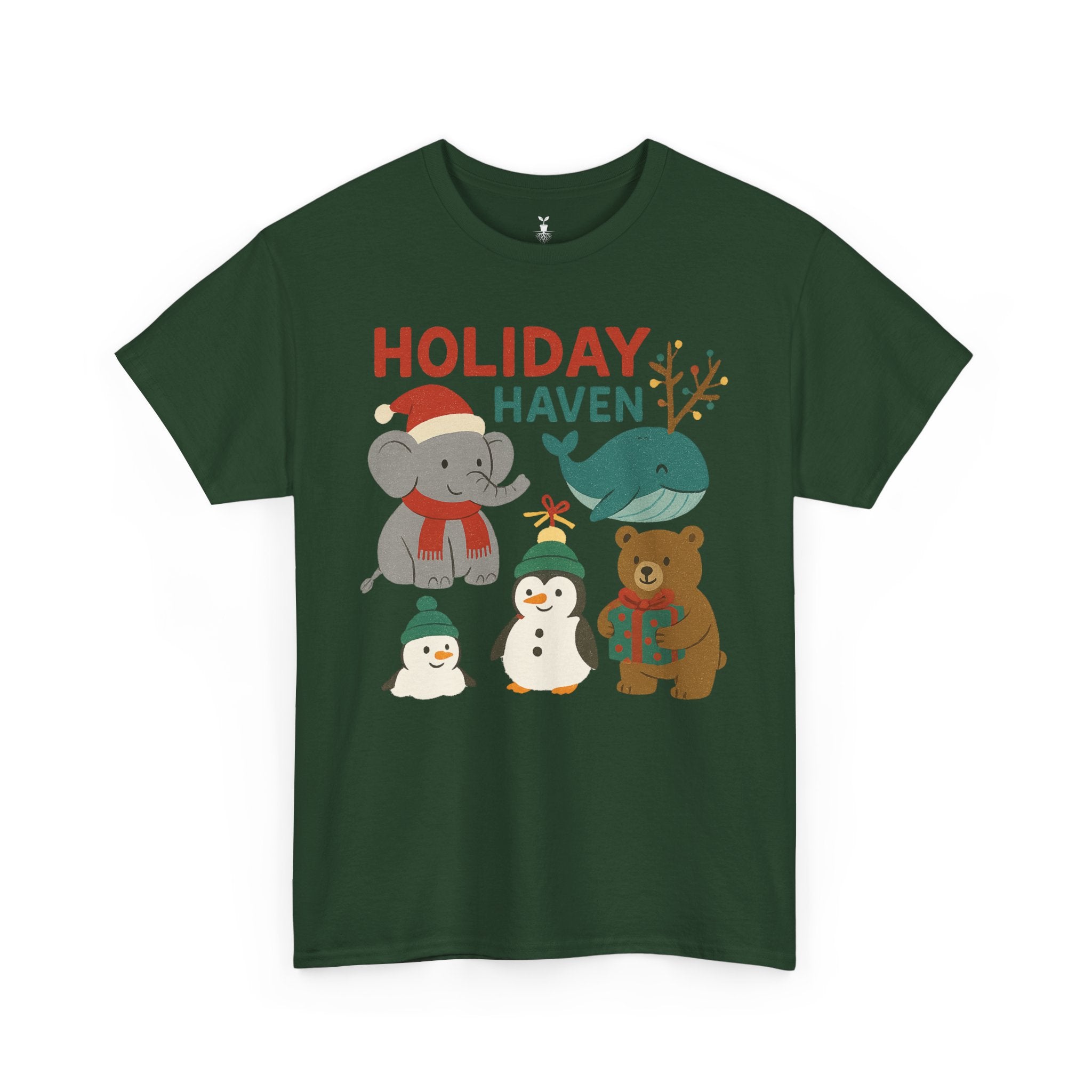 Holiday Haven Penguin Whale Elephant Bear T-Shirt