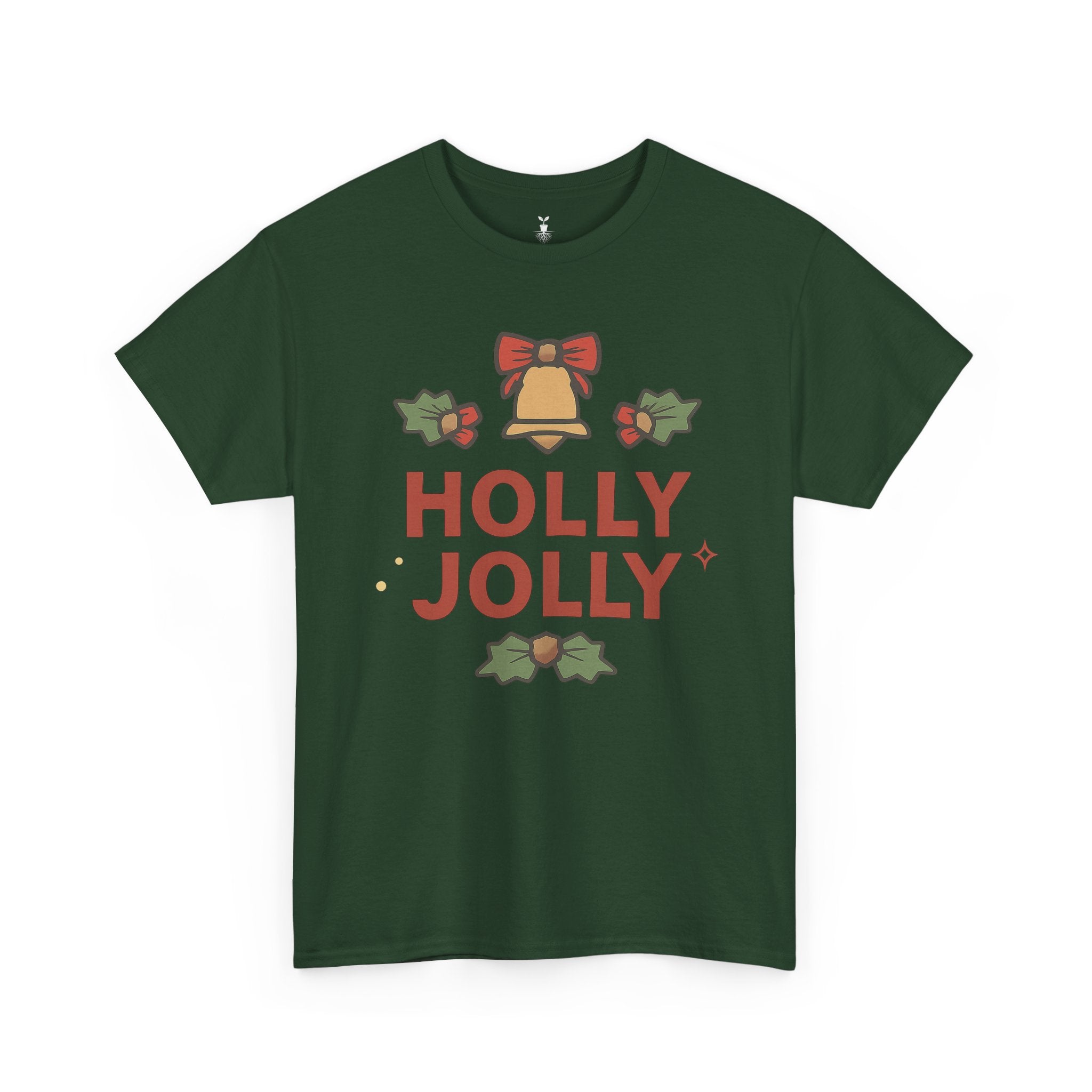 Christmas Bell, Bows, and Festive Holly Jolly Holiday T-Shirt