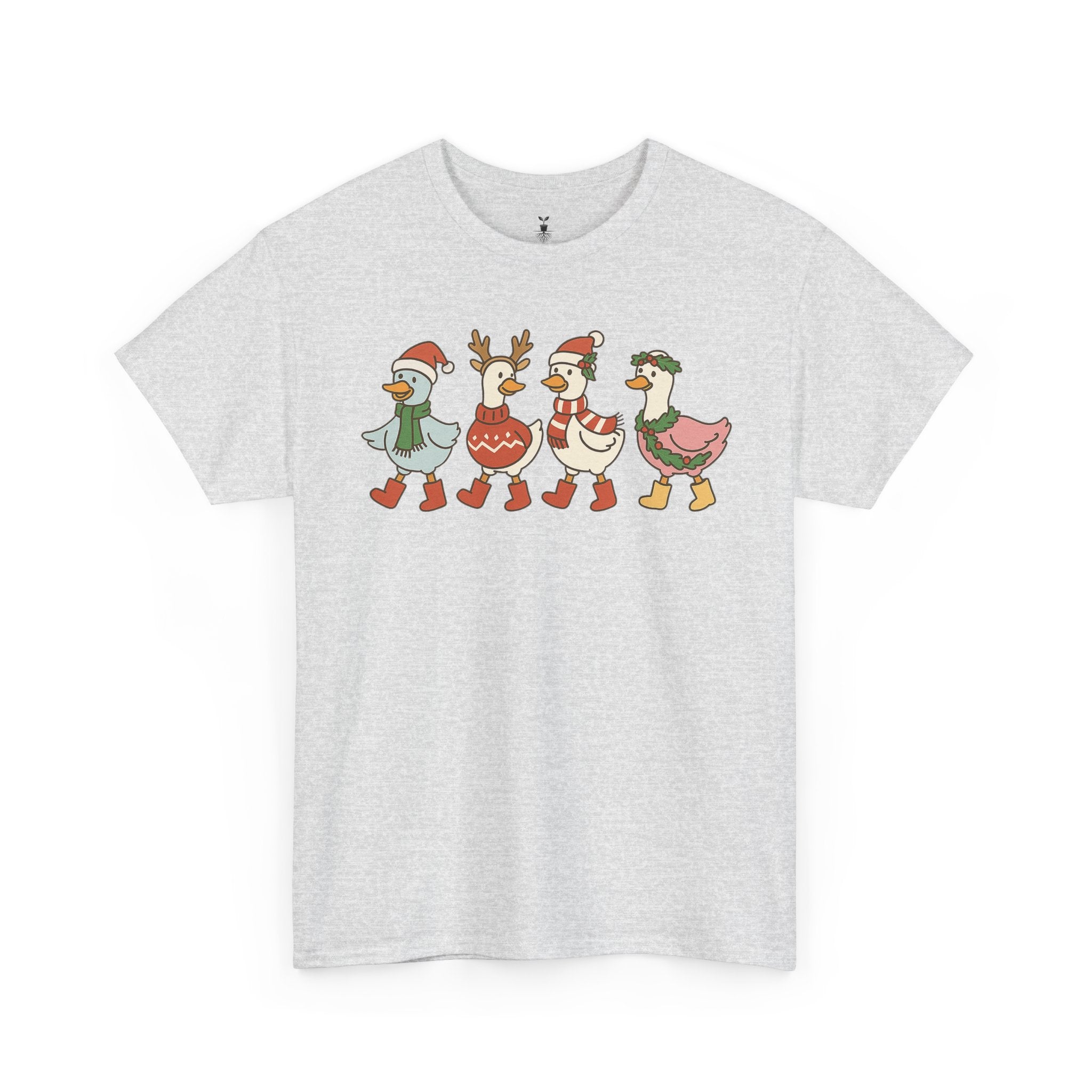 Aesthetic Christmas Ducks Santa Hat, Sweater, and Reindeer Style T-Shirt