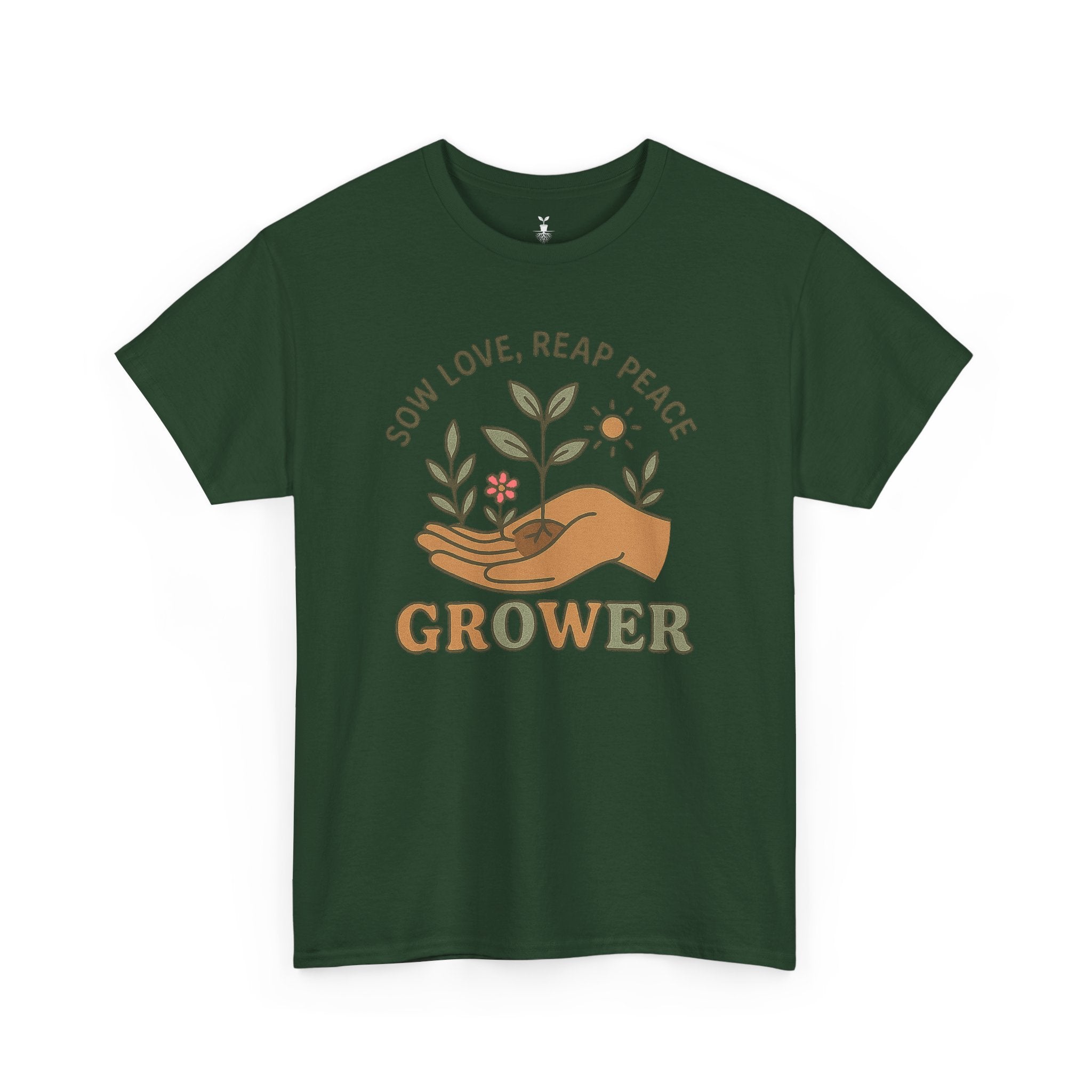 Boho Grower  with Hand Plants Flower T-Shirt