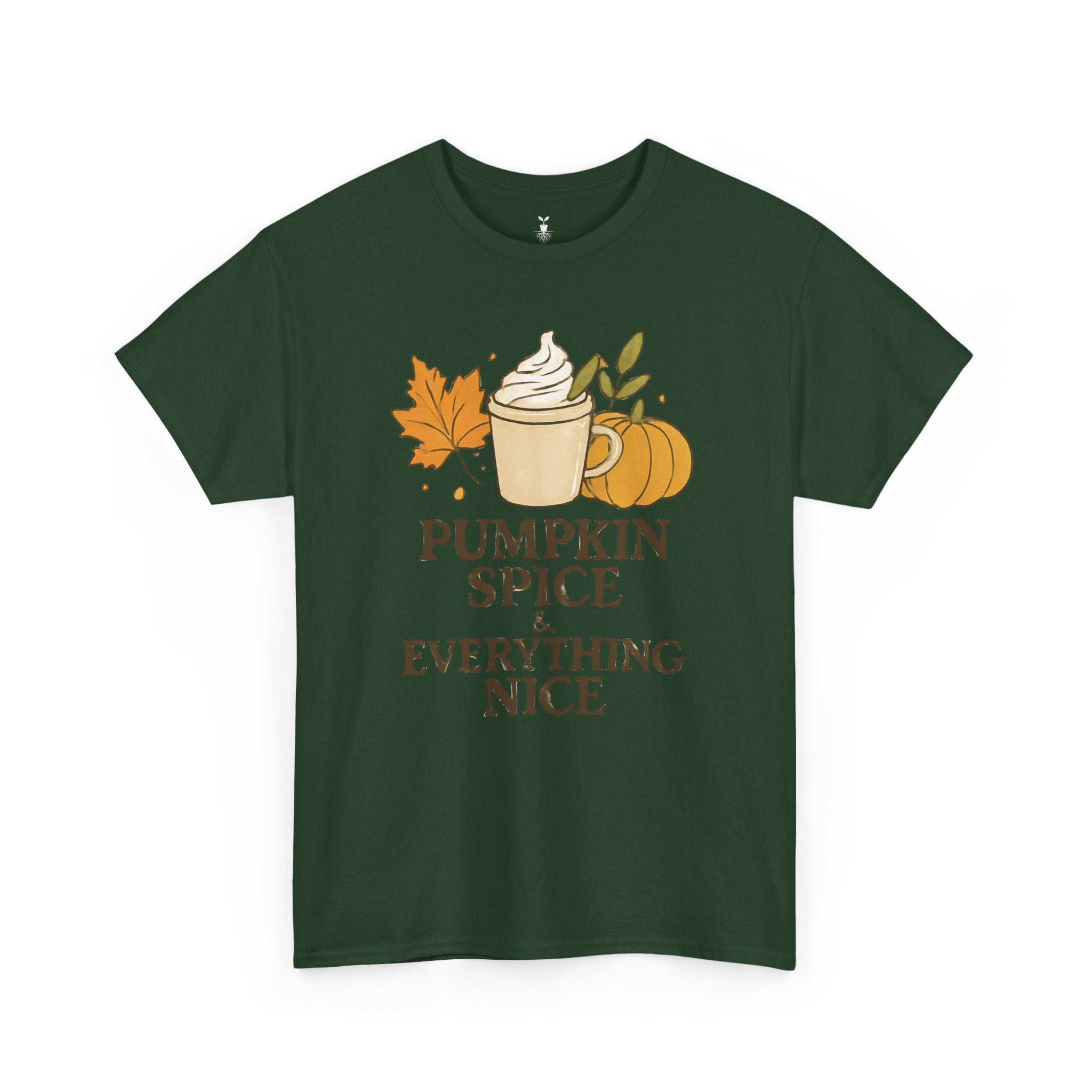 Seasonal Autumn Coffee Cup and Pumpkin Spice T-Shirt