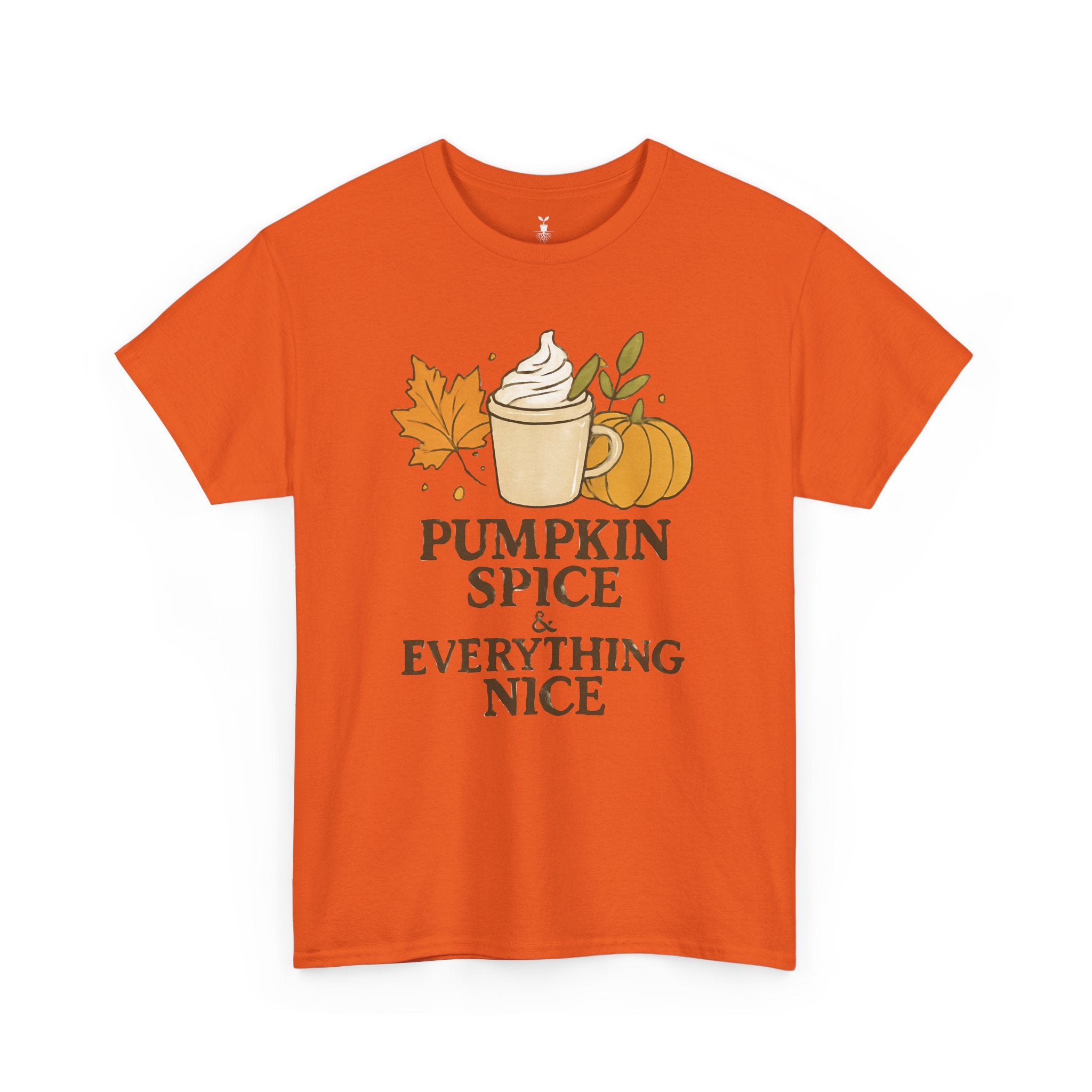 Seasonal Autumn Coffee Cup and Pumpkin Spice T-Shirt