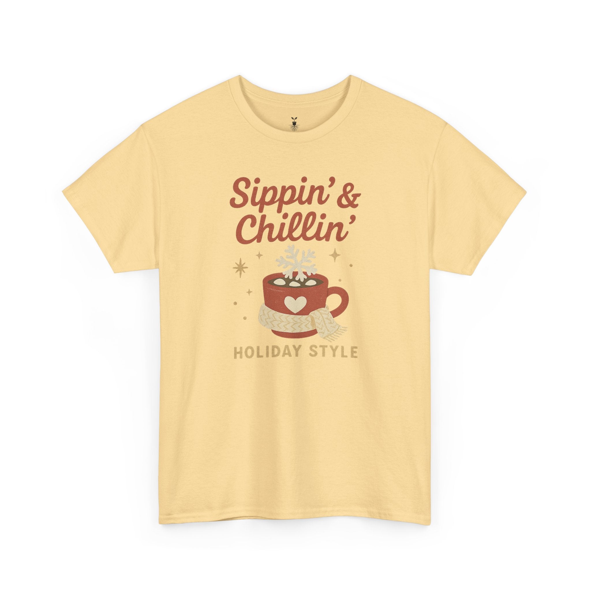 Sippin and Chillin Mug with Snowflake Marshmallows Christmas T-Shirt