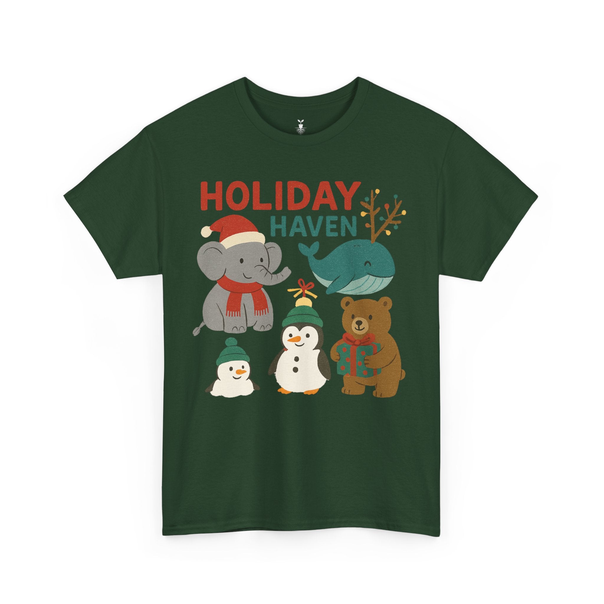 Holiday Haven Penguin Whale Elephant Bear T-Shirt