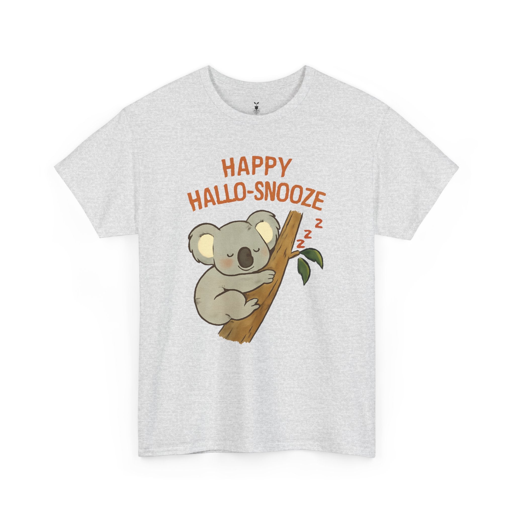 Happy Hallo-Snooze T-Shirt – Funny Sleeping Koala Halloween Graphic Tee, Cute Spooky Season Shirt with Autumn Vibes