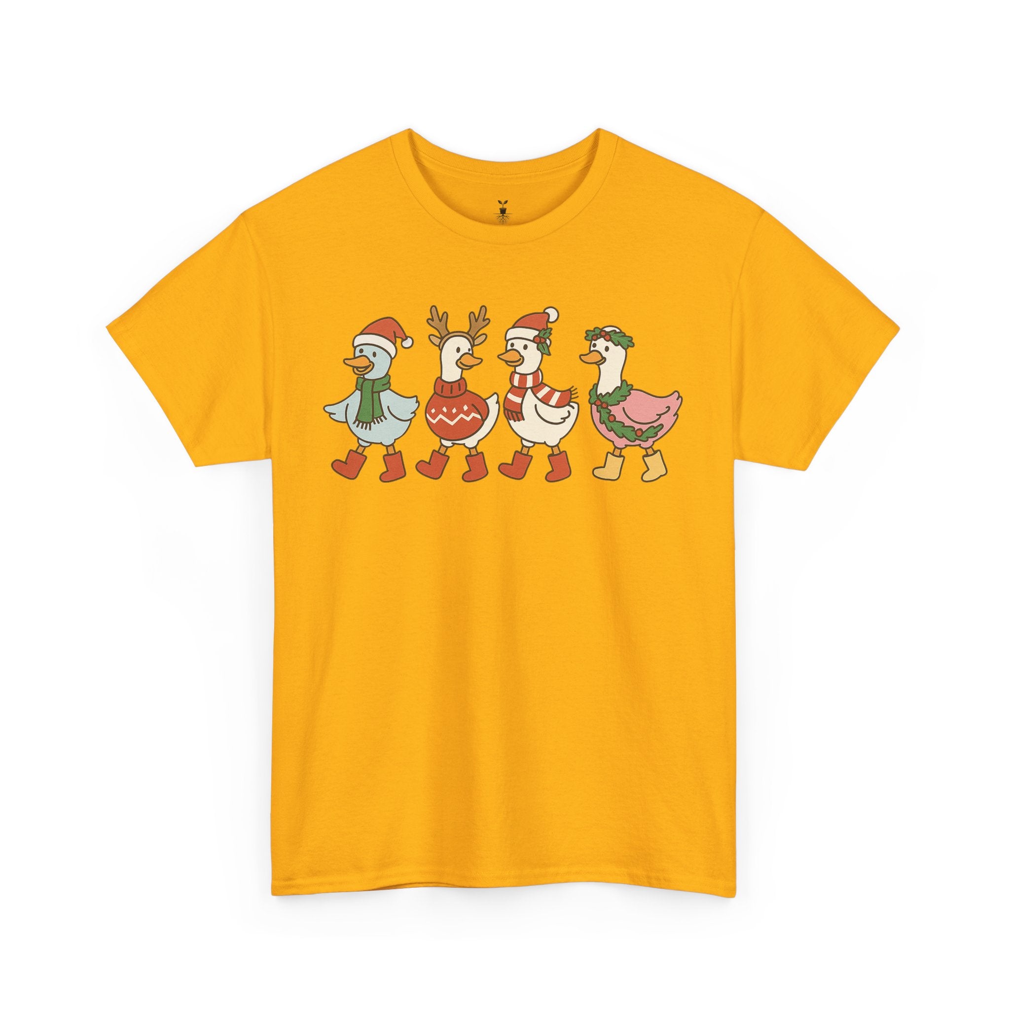 Aesthetic Christmas Ducks Santa Hat, Sweater, and Reindeer Style T-Shirt