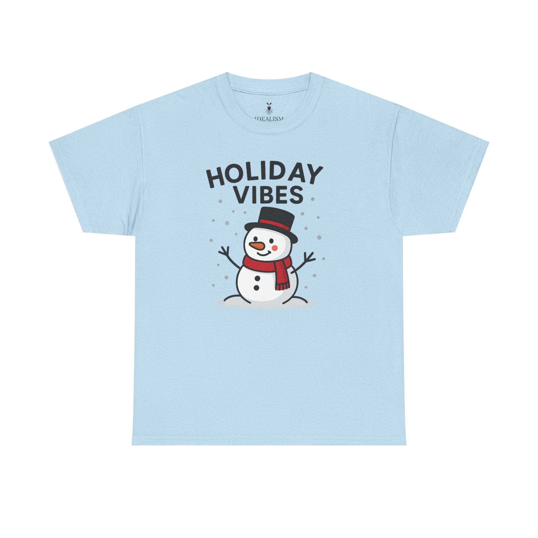 Holiday Vibes Snowman Christmas T-Shirt
